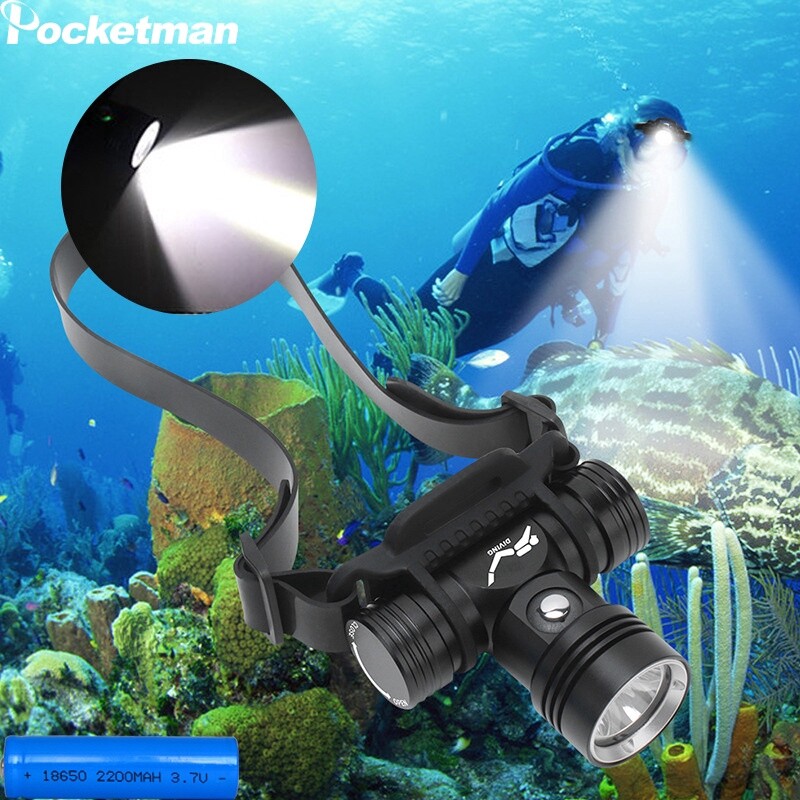 400000LM Led Diving Headlamp Underwater Headlight Waterproof IPX8 Head Torch