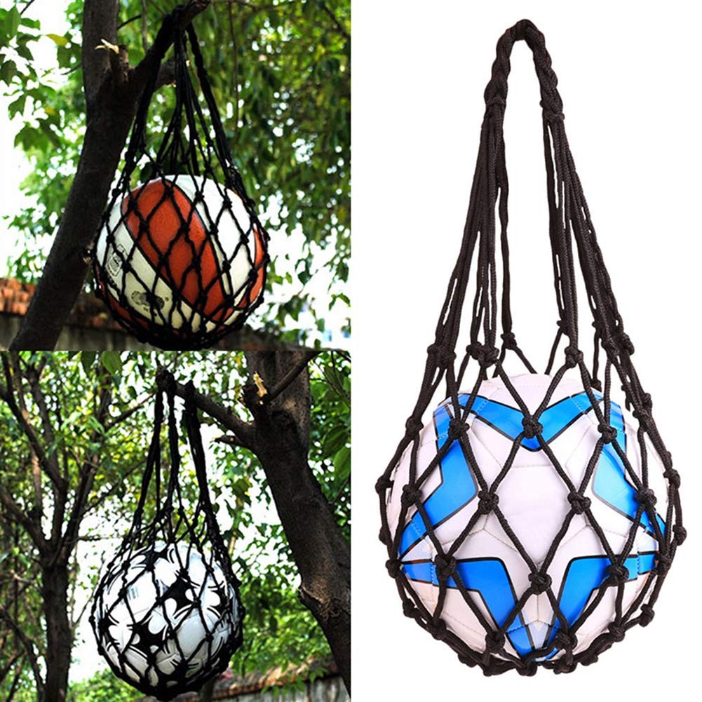 EastyGold Basketball Net Bag Soccer Football Mesh Storage One Size, black