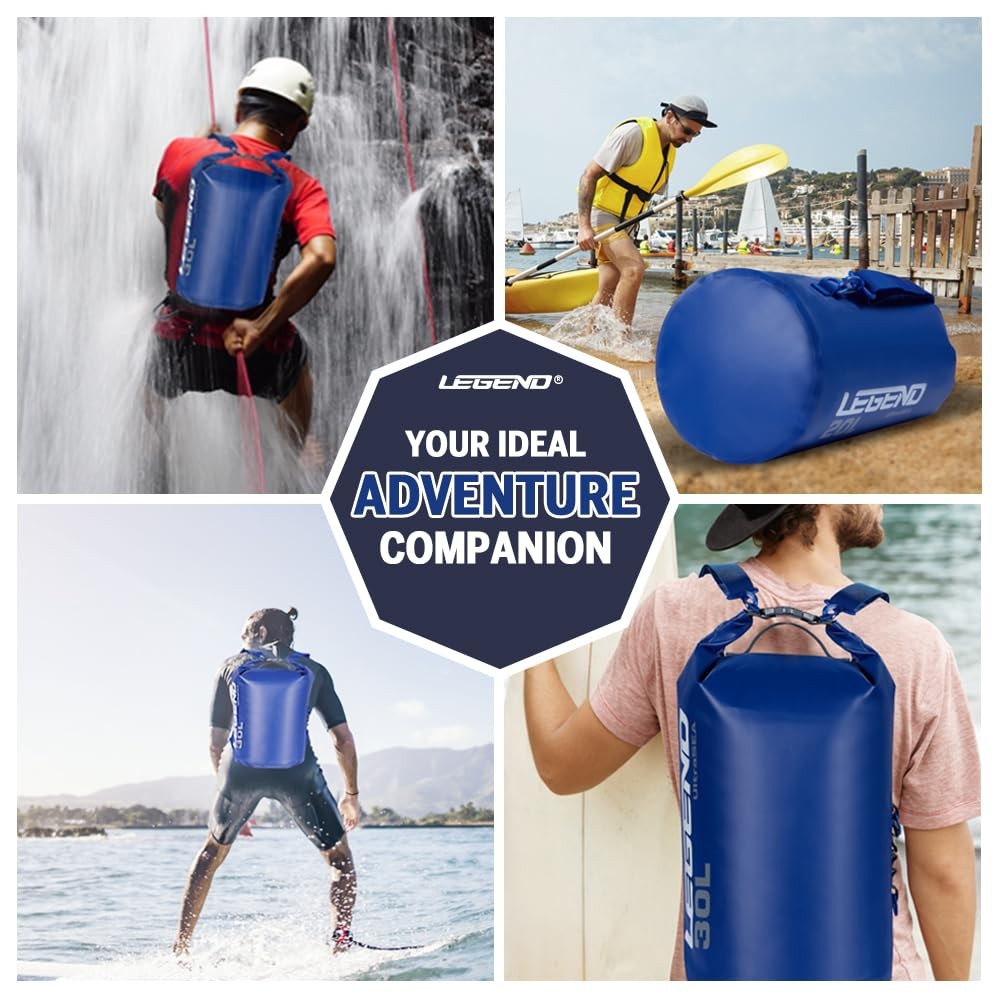 Legend UltraSEA Waterproof Dry Bag 5L/10L/20L/30L – Drybag 20L, Royal Blue