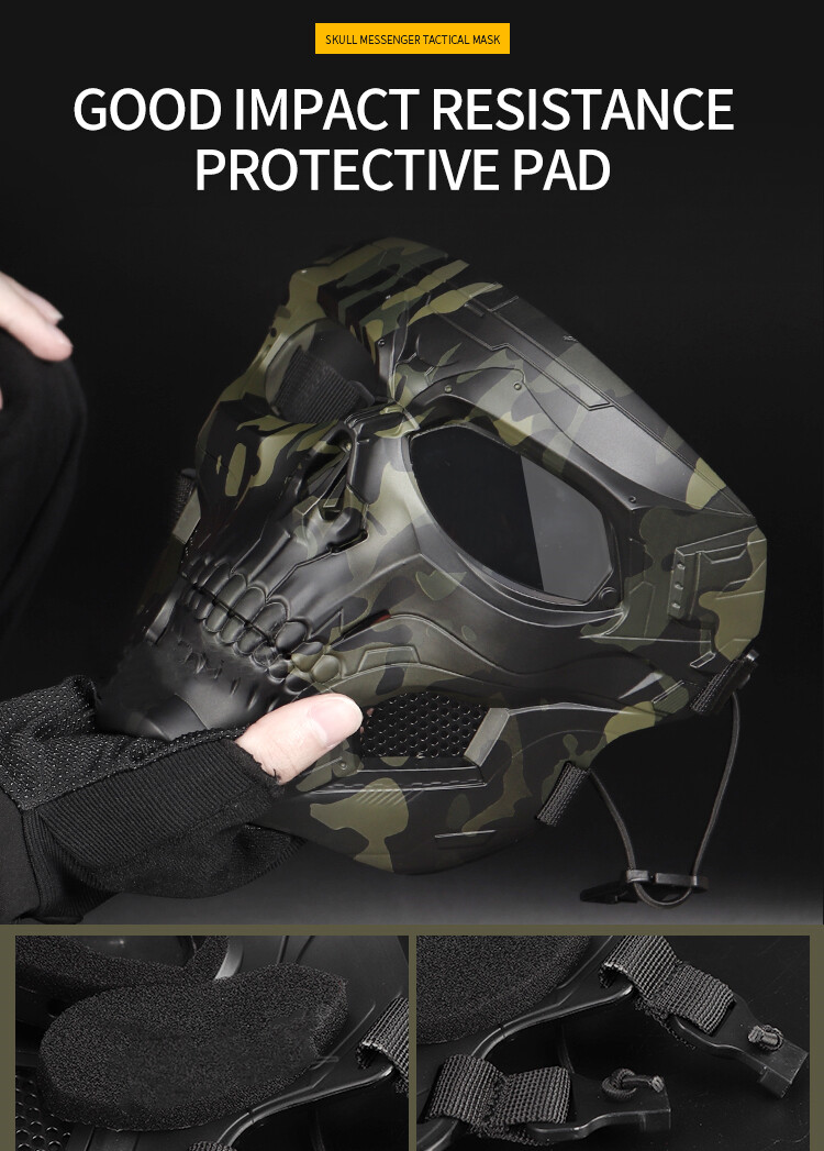 Skull Messenger Paintball Full Face Mask Tactical Mask Airosft Face Cover