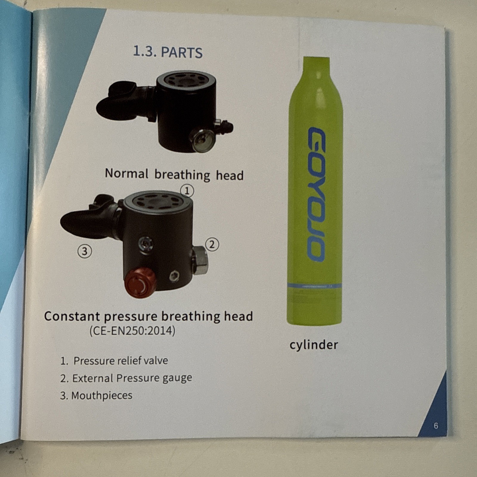 GOYOJO Scuba Tank 0.5L Oxygen Cylinder for Diving Snorkeling Tank 5-10 Minute US