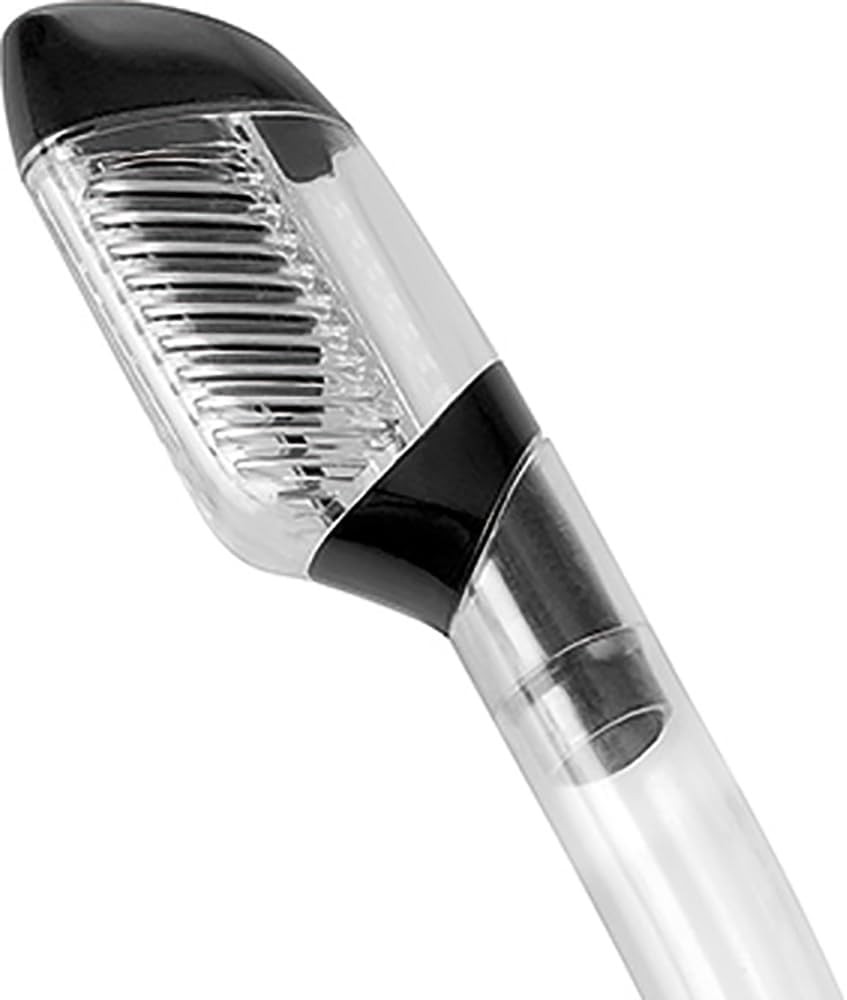 Adult Diving Dry Snorkel with Splash Guard and Top Valve – Supernova Dry: Design