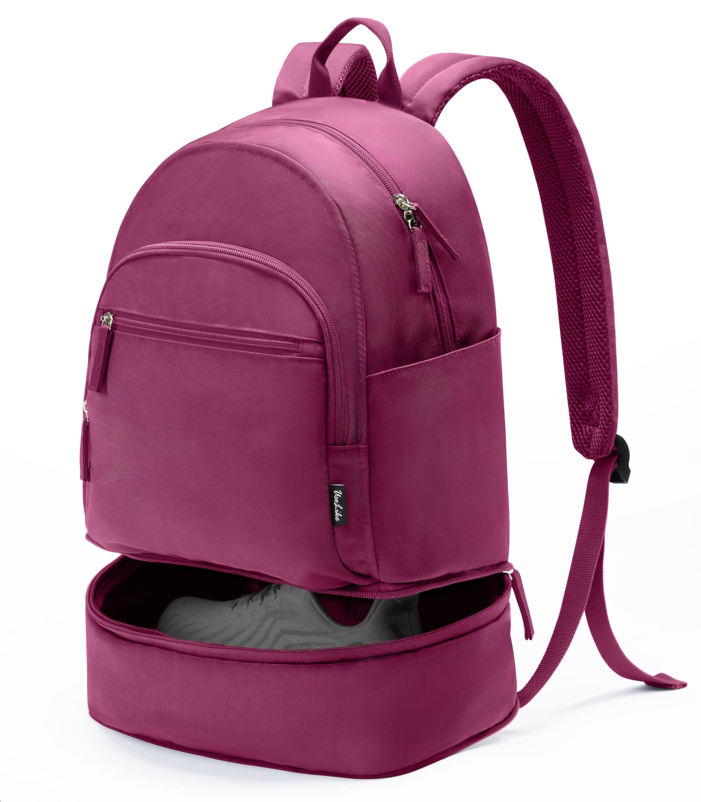 Uselike Gym Backpack for Women Men, Lightweight Bag with Medium, Rose Red