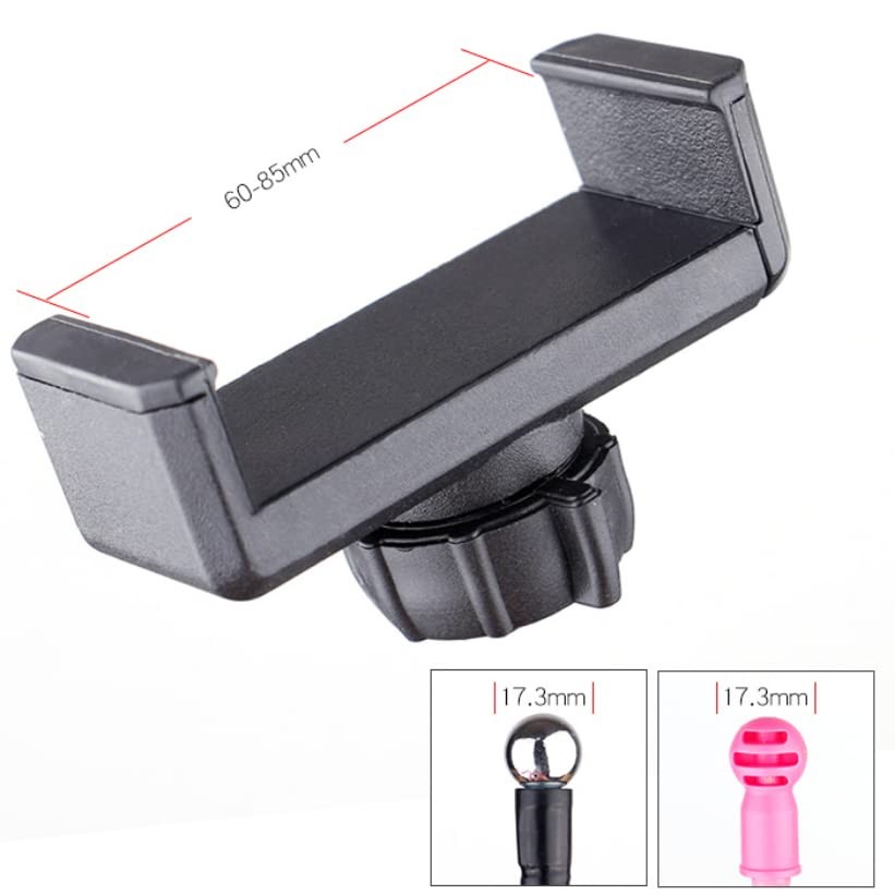 VizGiz 2 Pack Ring Light Phone Holder Replacement Clamp 17mm Rotate Black