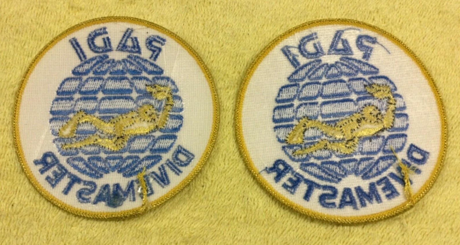 PADI DIVEMASTER SCUBA PATCHES – 2 PATCHES TOTAL —