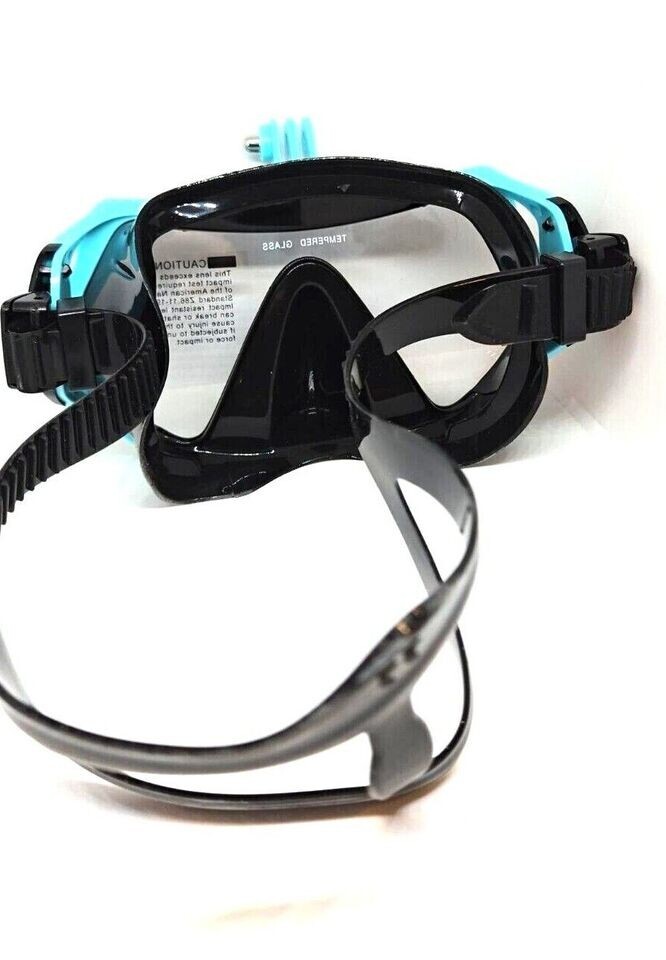 For GoPro Hero 10 9 8 7 6 Snorkel Goggles Diving Mask Glasses Mount-TEAL BLUE