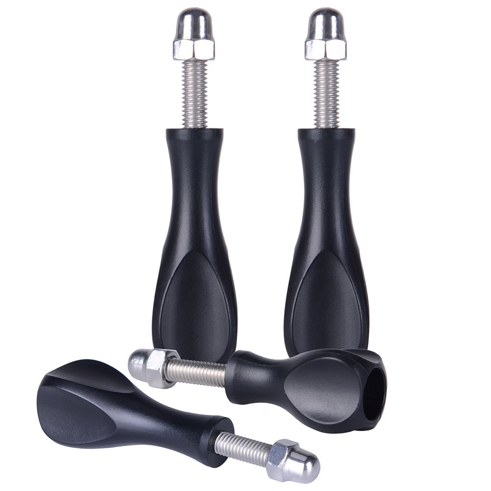 3 Pcs Long Thumbscrew Compatible with Action Camera Mount Black Screw Set