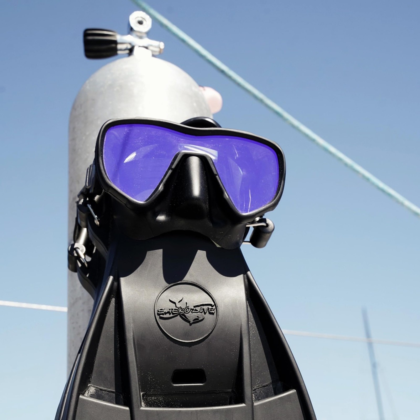 Saekodive Nami Single Lens Frameless Diving Mask – Uv Available Wide View