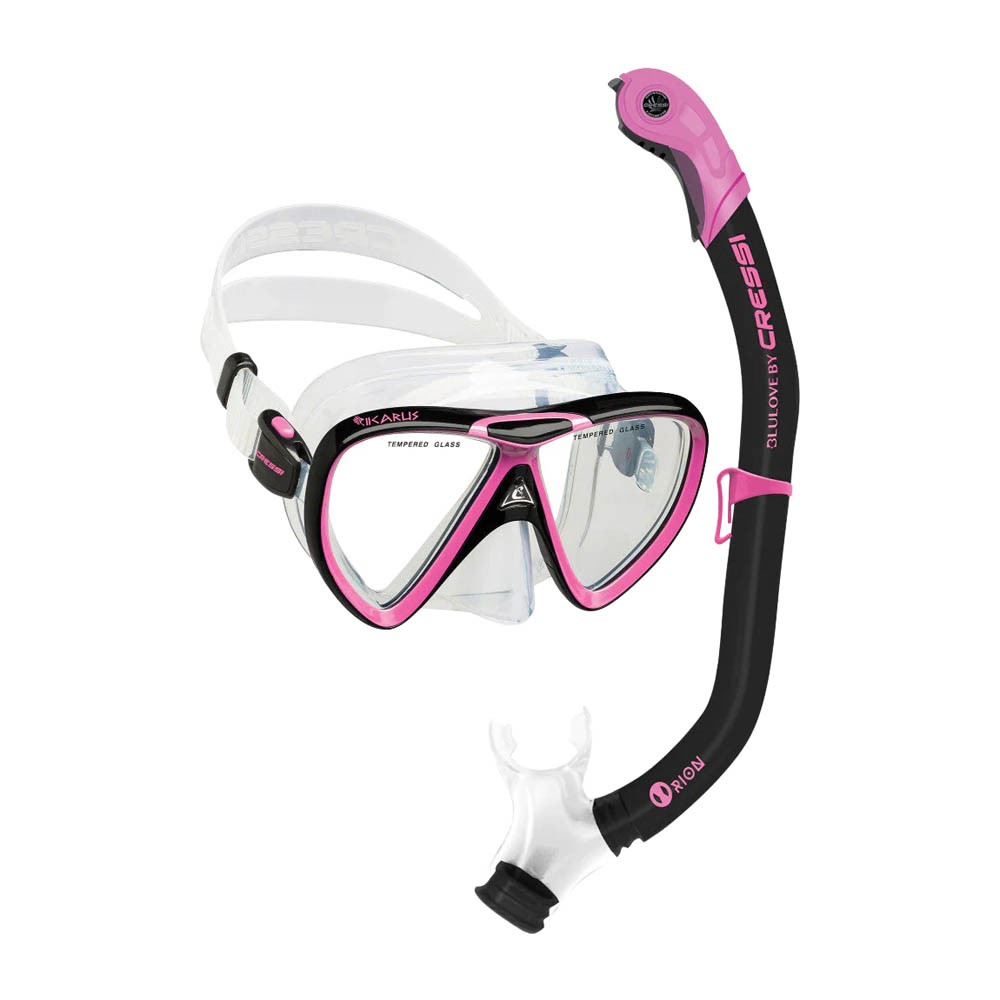 CRESSI Ikarus & Orion Adult Snorkeling Set in Pure Silicone, Color Options