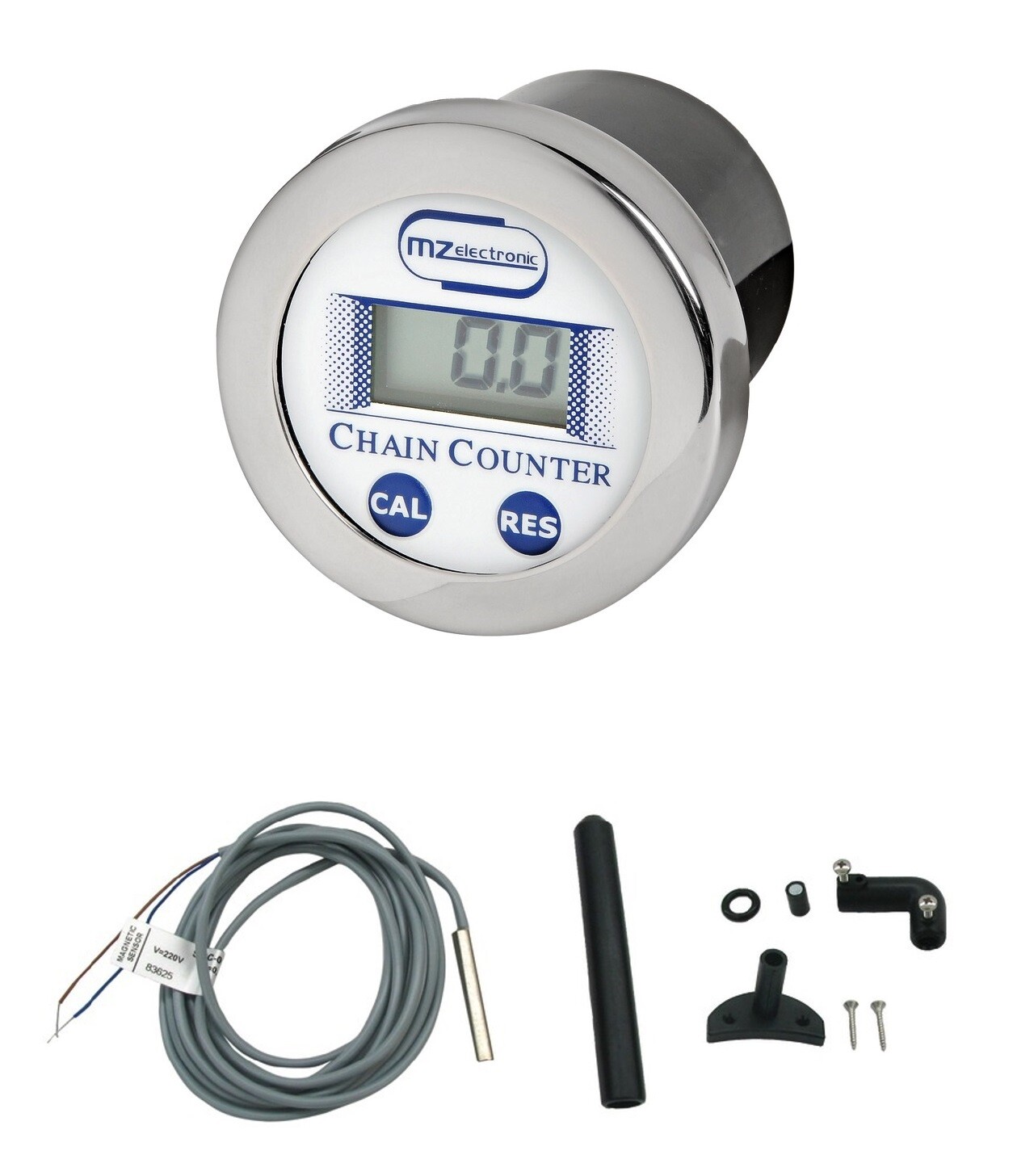 Anchor Chain Counter Set for Electric Anchor Winches 12V & 24V Digital Chain Counter