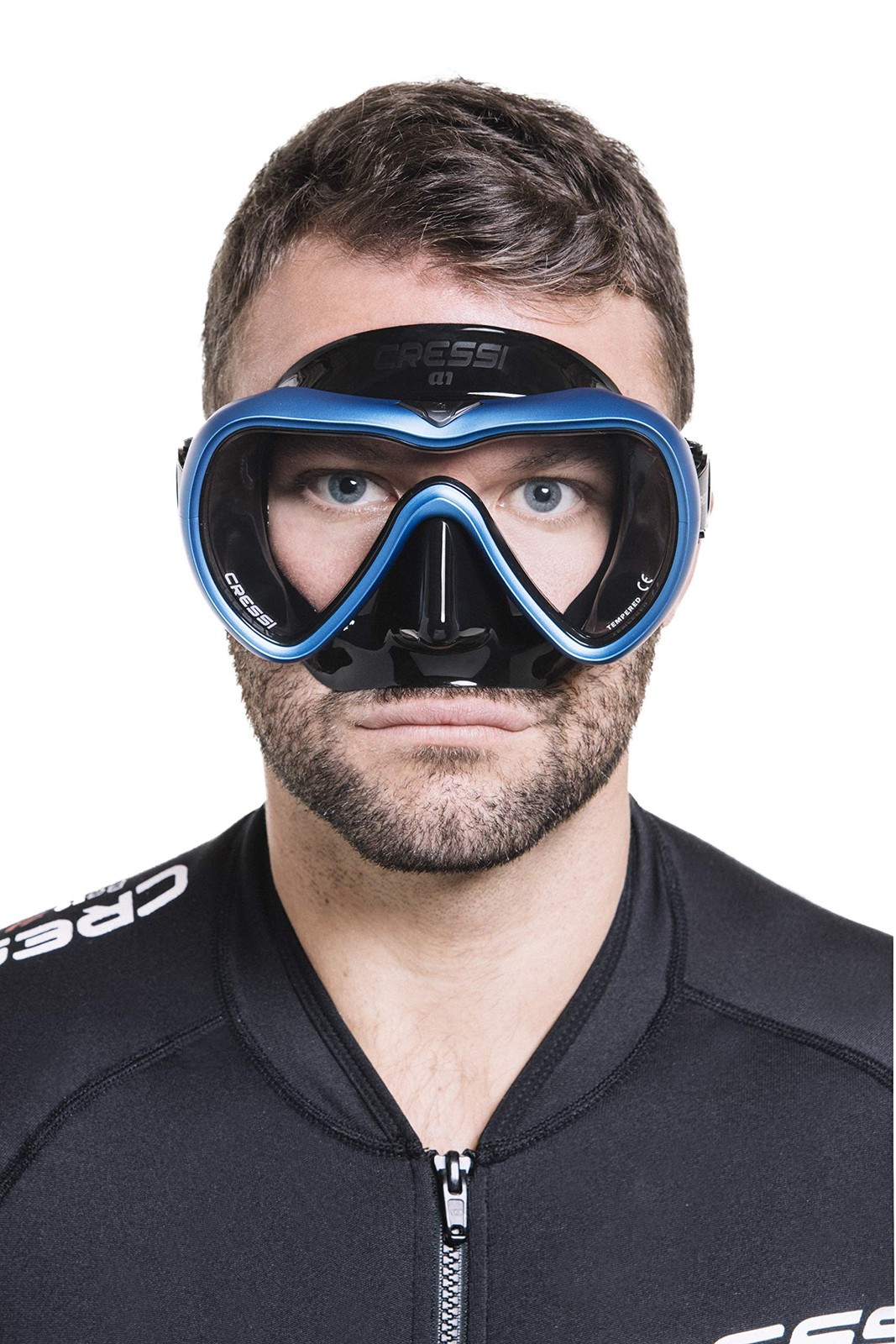 Cressi A1 Black/Blue Clear Lens