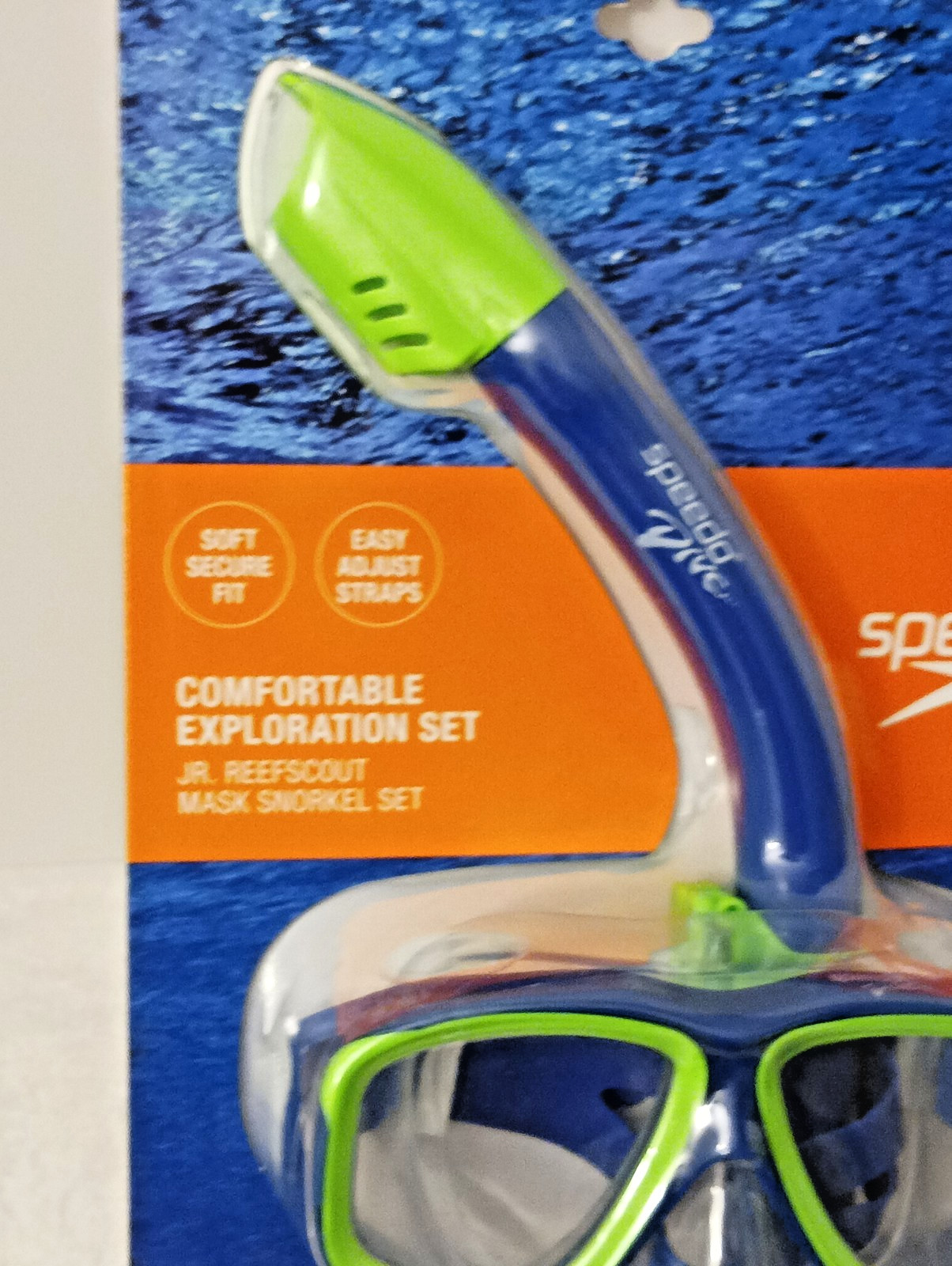 NEW Speedo Comfortable Exploration Set Kids Age 6-14 Mask Snorkel Set