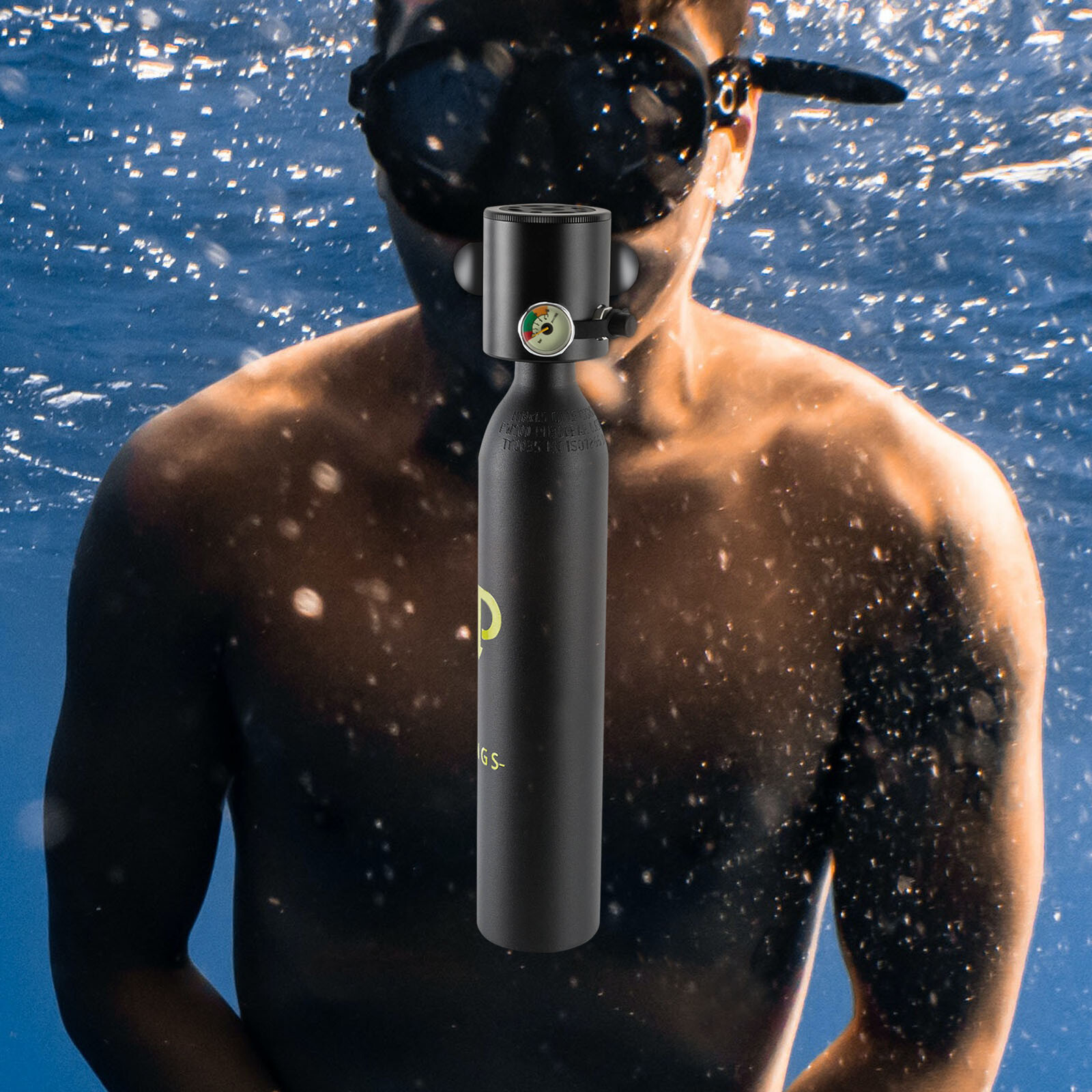 Mini 0.5L Scuba Oxygen Cylinder Diving Air Tank Kit Snorkeling Breath Equipment
