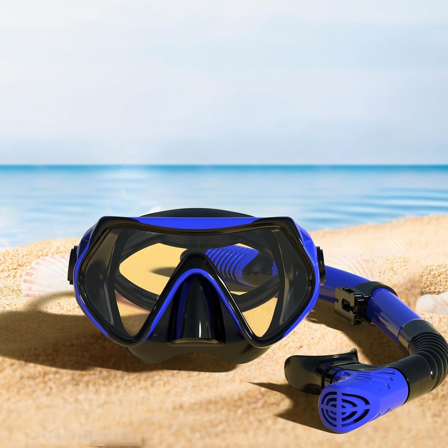 Snorkeling Gear for Adults, JRing Snorkel Mask One Size, Blue+Pink (2 Pack)