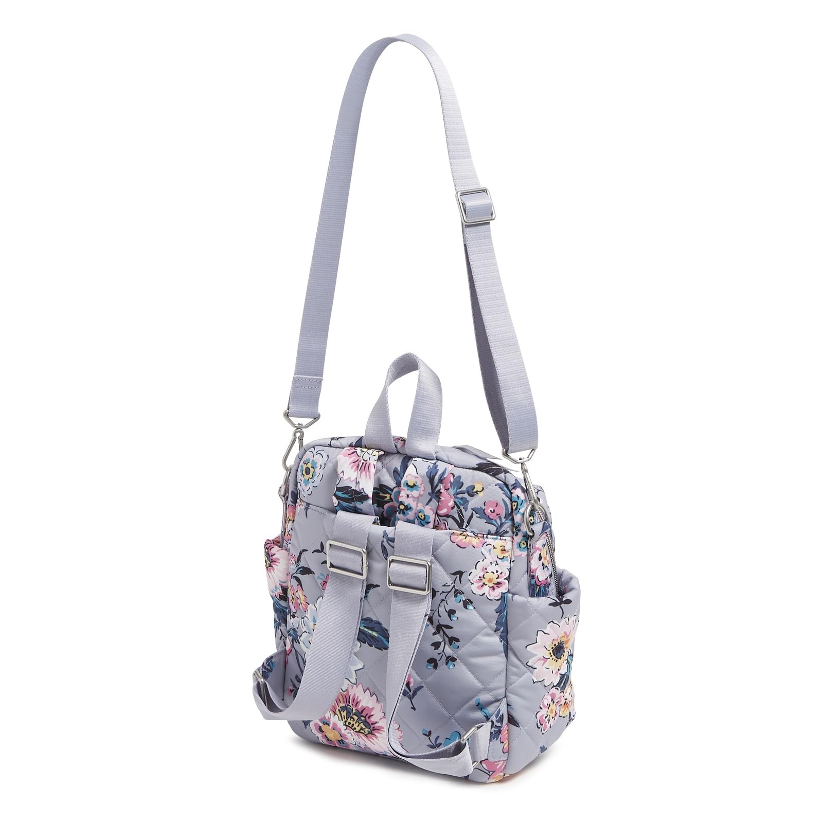 Vera Bradley Performance Twill Convertible Small Backpack, One Size, Bouquet