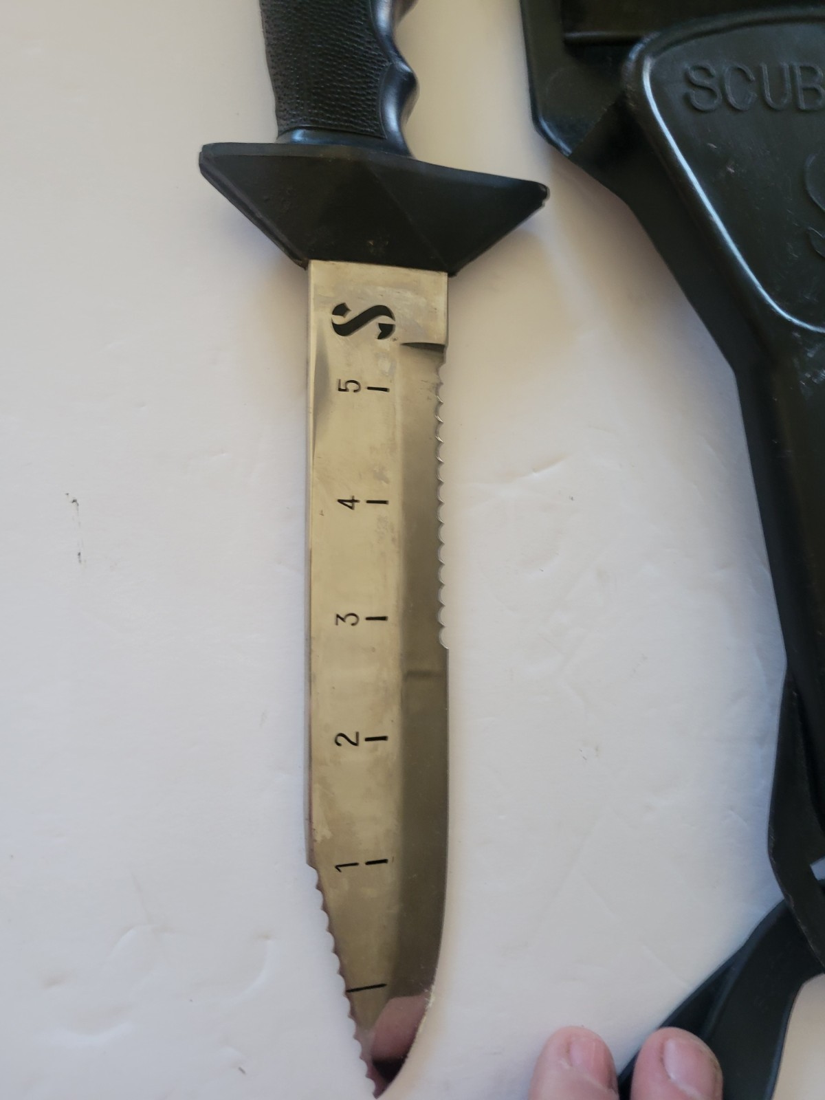 Vintage Scubapro Scuba Diving Knife w/ Original Sheath – Stainless Steele