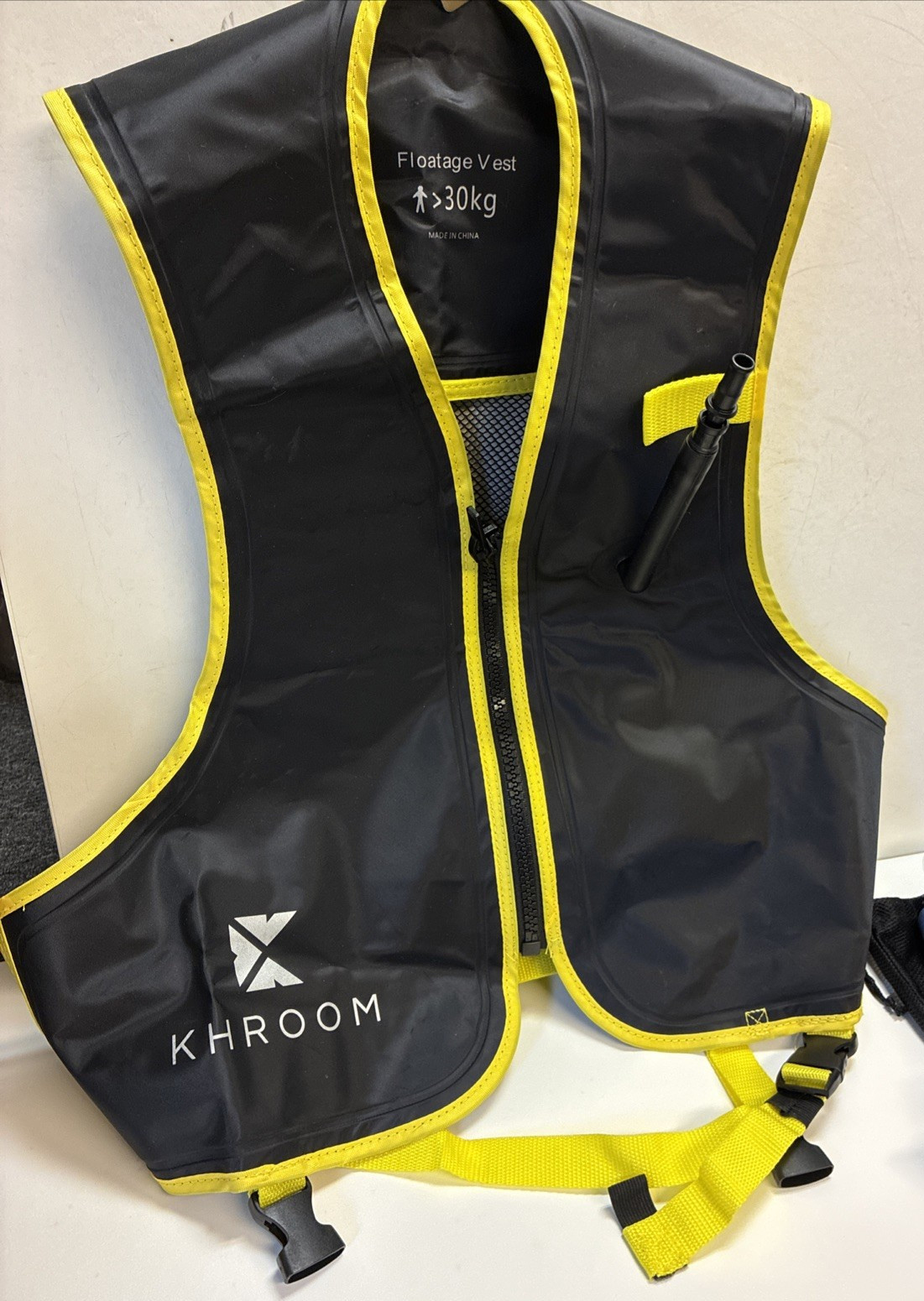 Snorkel Mask & Floatation Vest w/Mesh Bag Compact for Travel Vacation KHROOM