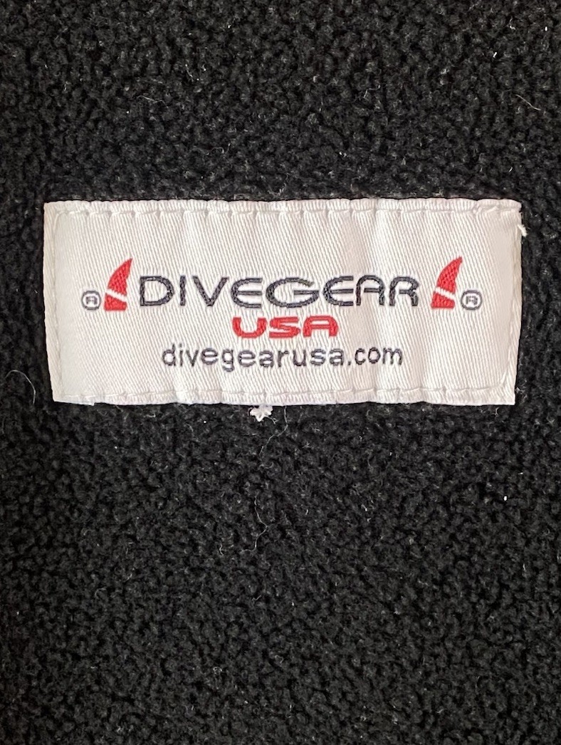 DiveGear USA Hooded Fleeced Lined Black Dive Jacket +Pockets A- Grade, Size L-XL