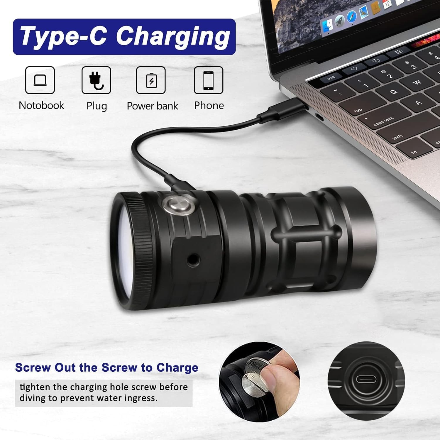 Genwiss 5500LM Scuba Diving photography Video light IPX8 waterproof Underwater