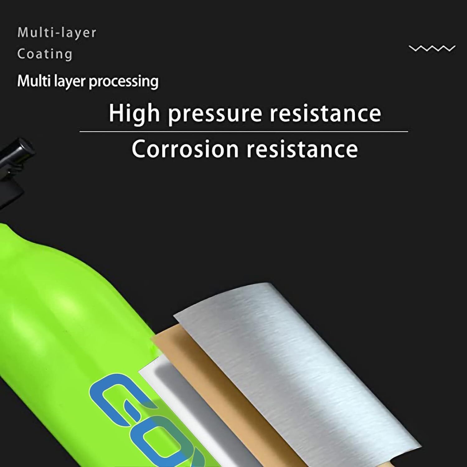 GOYOJO 0.5L*2 Scuba Tank Set 5-10Min Underwater 10M Scuba Dive System Oxygen Kit