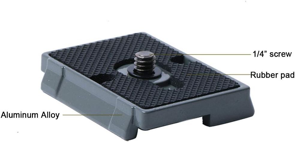 Quick Release Plate 1/4″ Screw Compatible with Manfrotto 200PL-14 322RC2 Grey