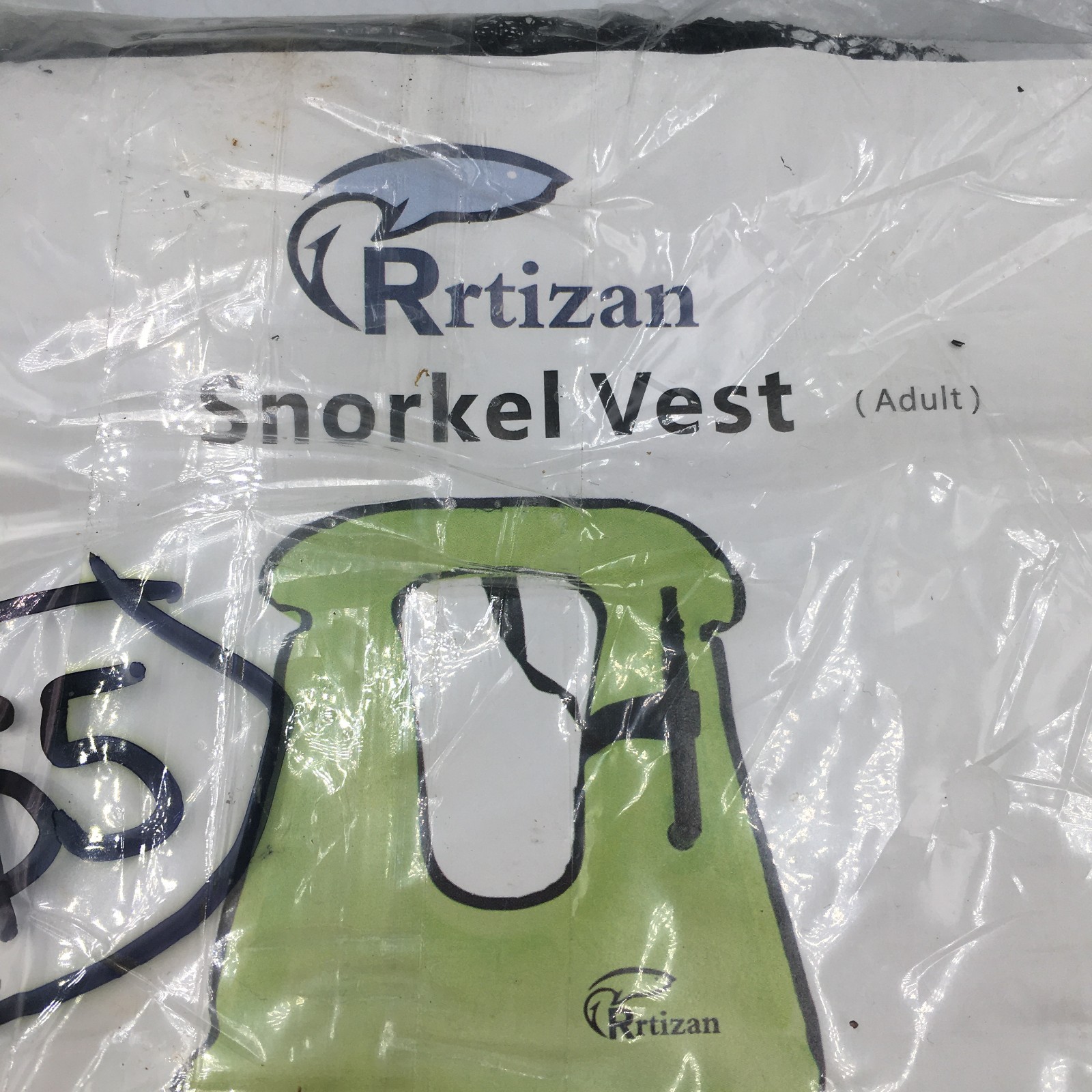 Rrtizan Snorkel Vest, Adults Portable Inflatable Swim Vest One Size Black Yellow