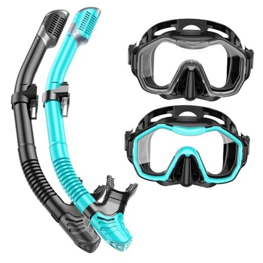 Snorkeling mask Adults A1-Black + BlackGreen