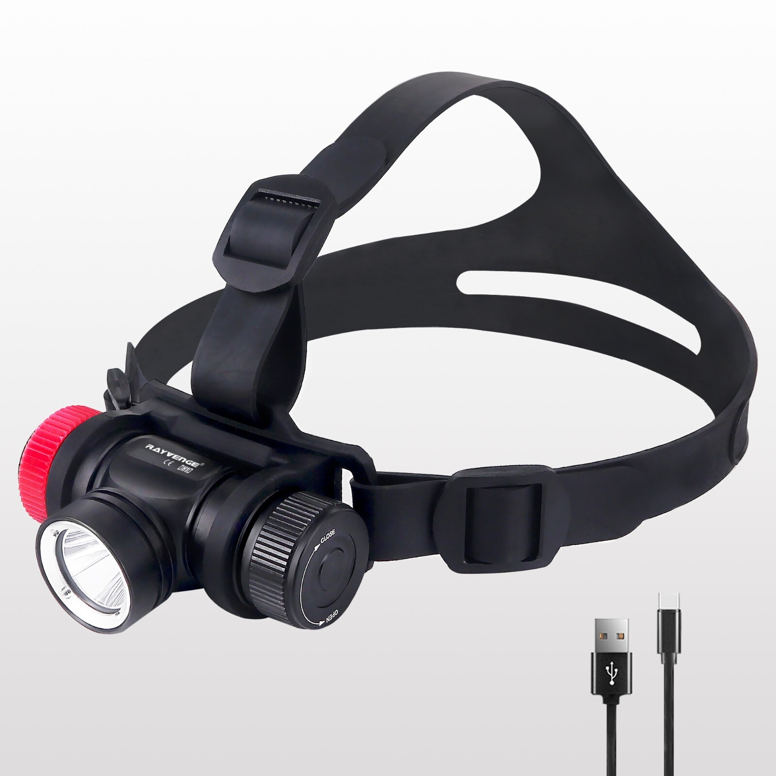 Diving Headlamp Underwater 100m Headlight LED Scuba Head Flashlight Torch Lamp