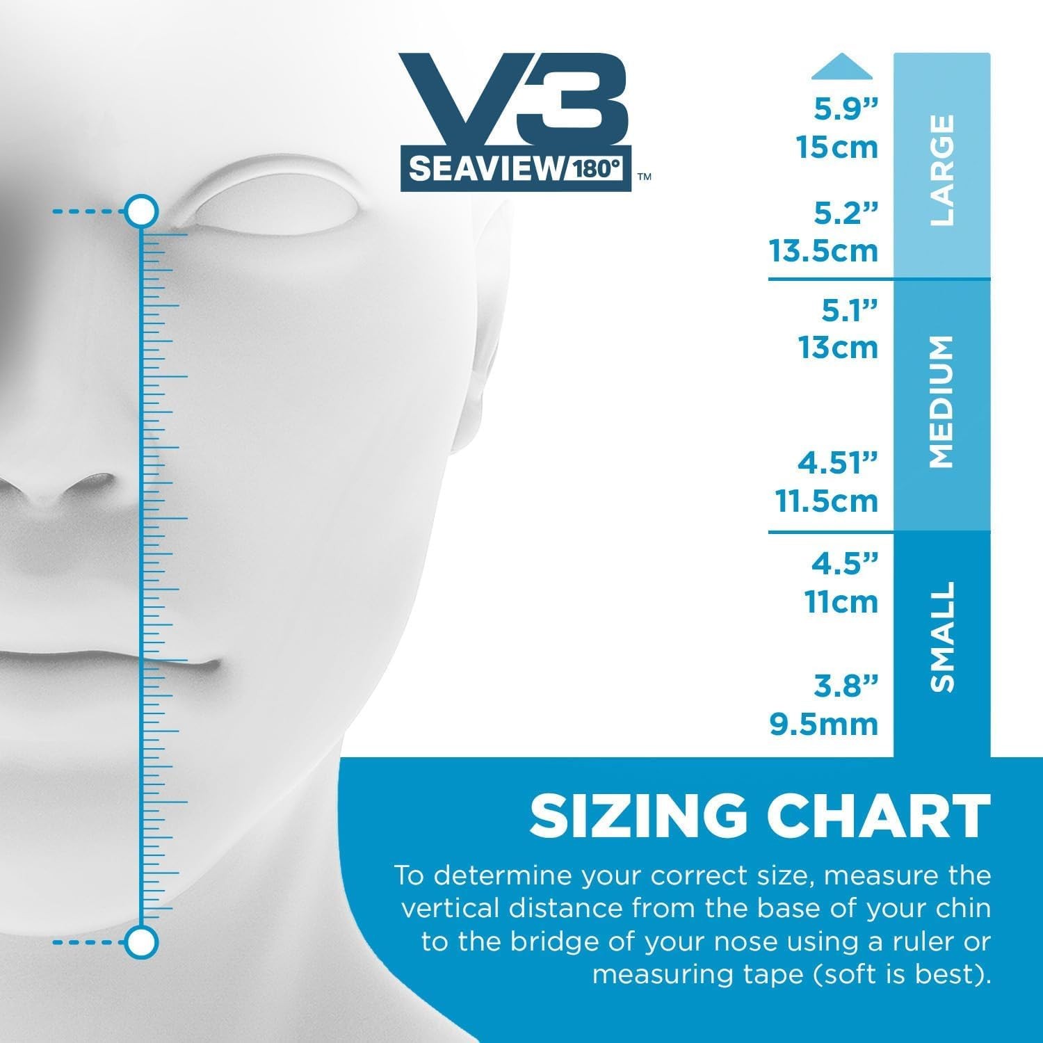 V3 Full Snorkel Adult- The V3 is the Perfect Snorkeling Gear for Adults- Snor…