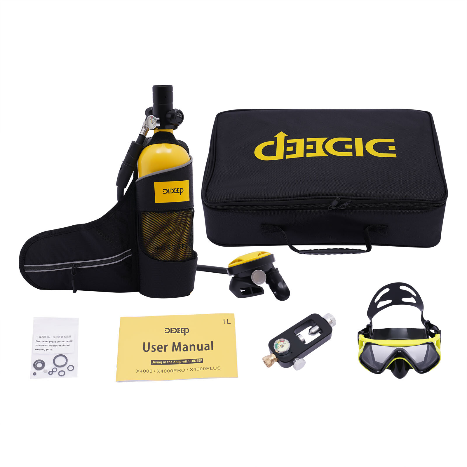 1L Mini Outdoor Underwater Diving Scuba Tank Underwater Breathing Device 3000PSI