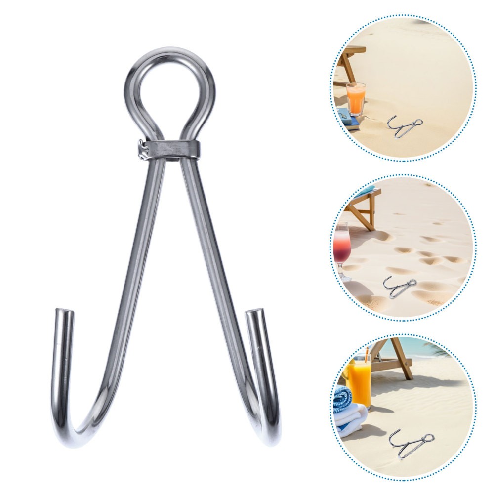4 Pcs Stainless Steel Hook Diving Accessories Stream Double for Metal Use