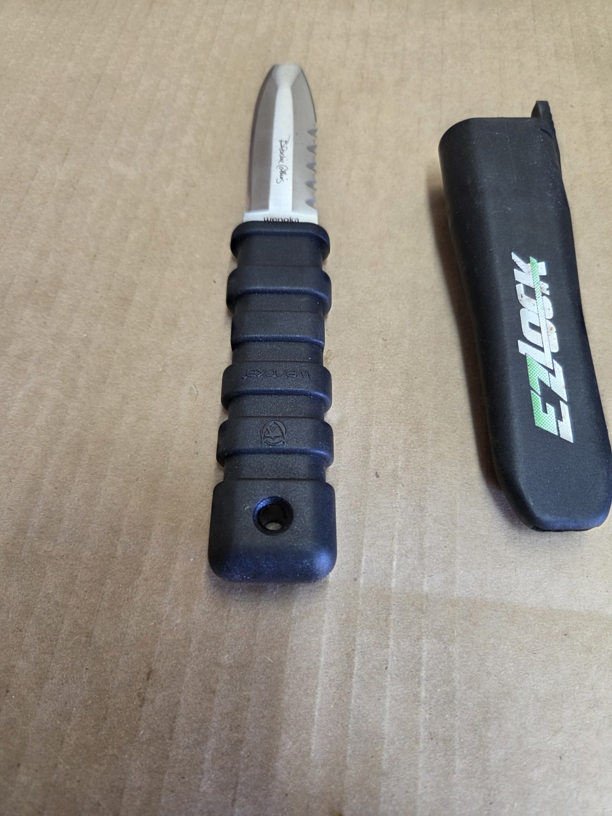 Wenoka Deep See 304 SS Blackie Collins Blunt Tip Dive Knife Scuba Gear