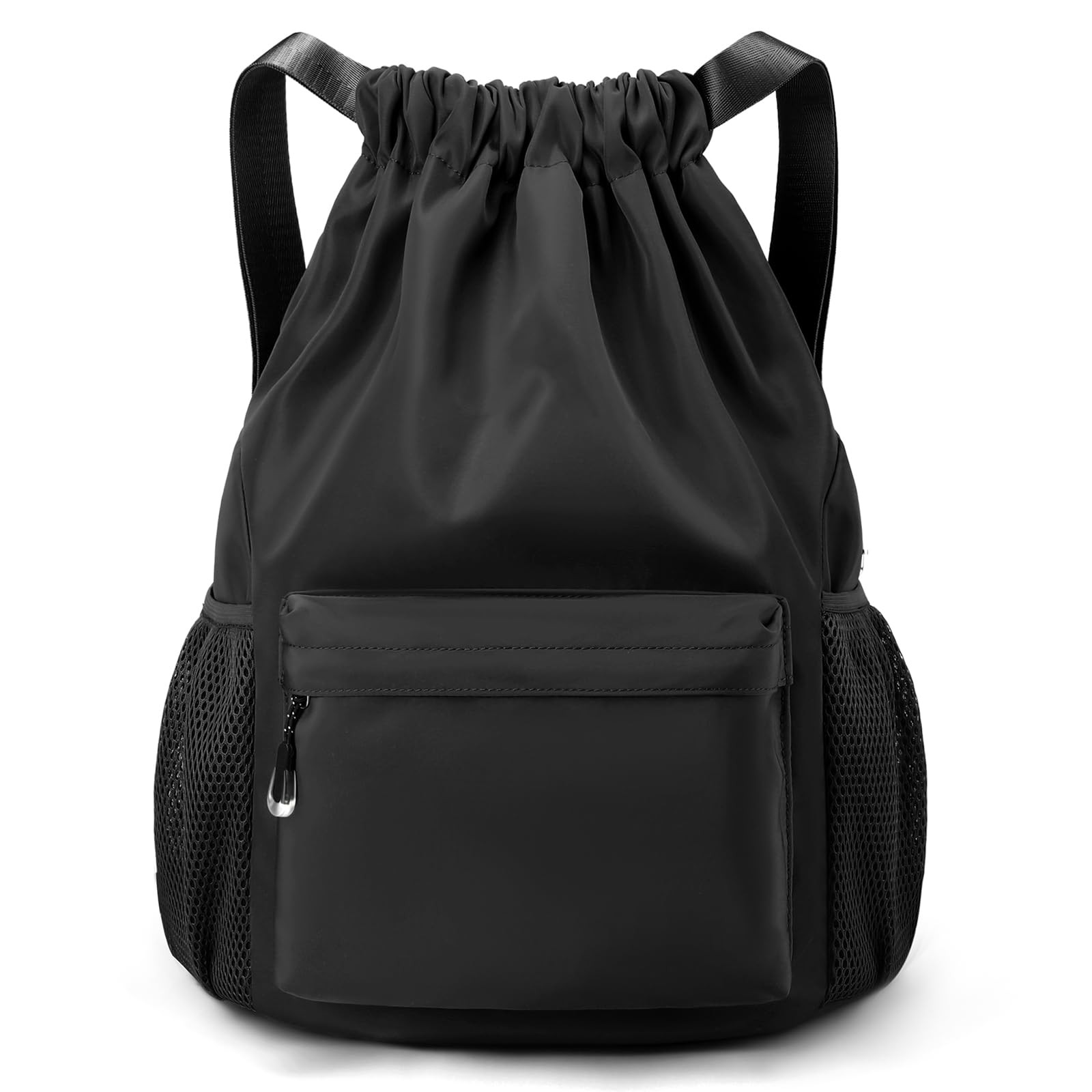 LOKAPEGY Black Drawstring Backpack for Women, Waterproof Large, Pure