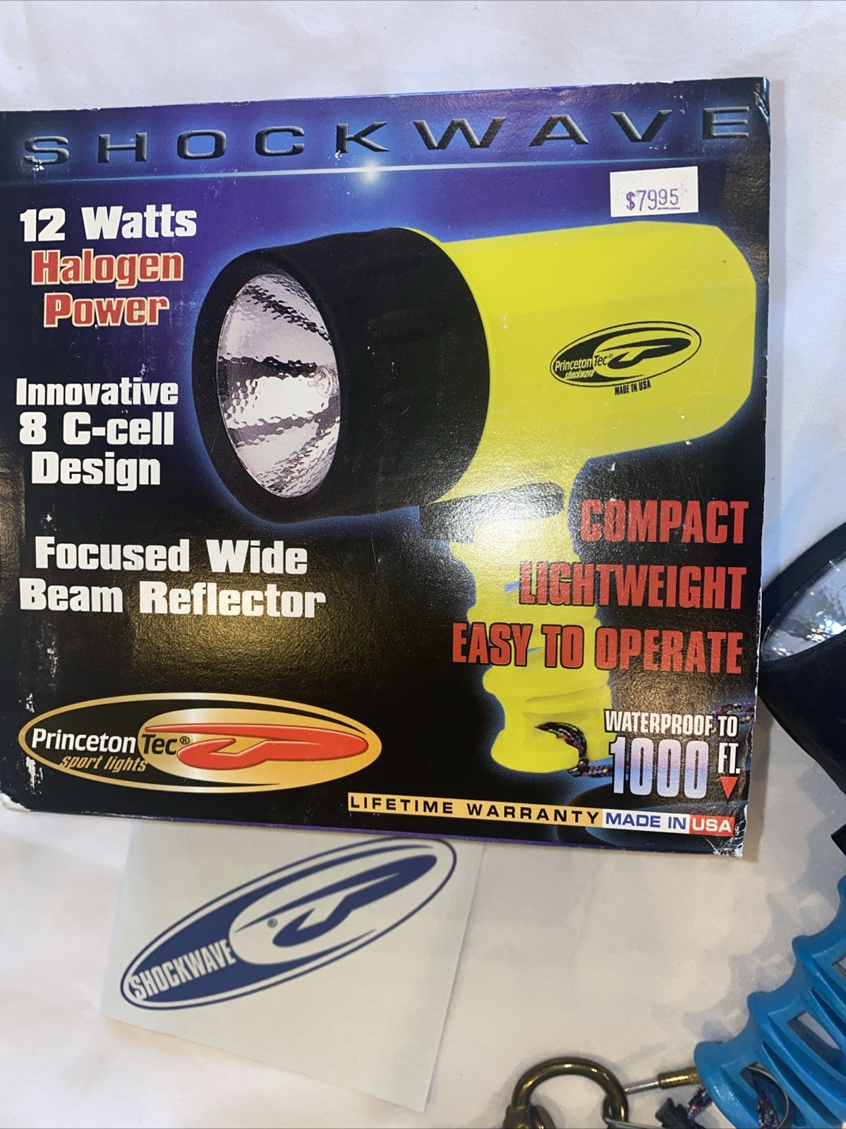 Princeton Tec Shockwave LED Suba Dive FlashLight Compact Waterproof 1000’ Sport