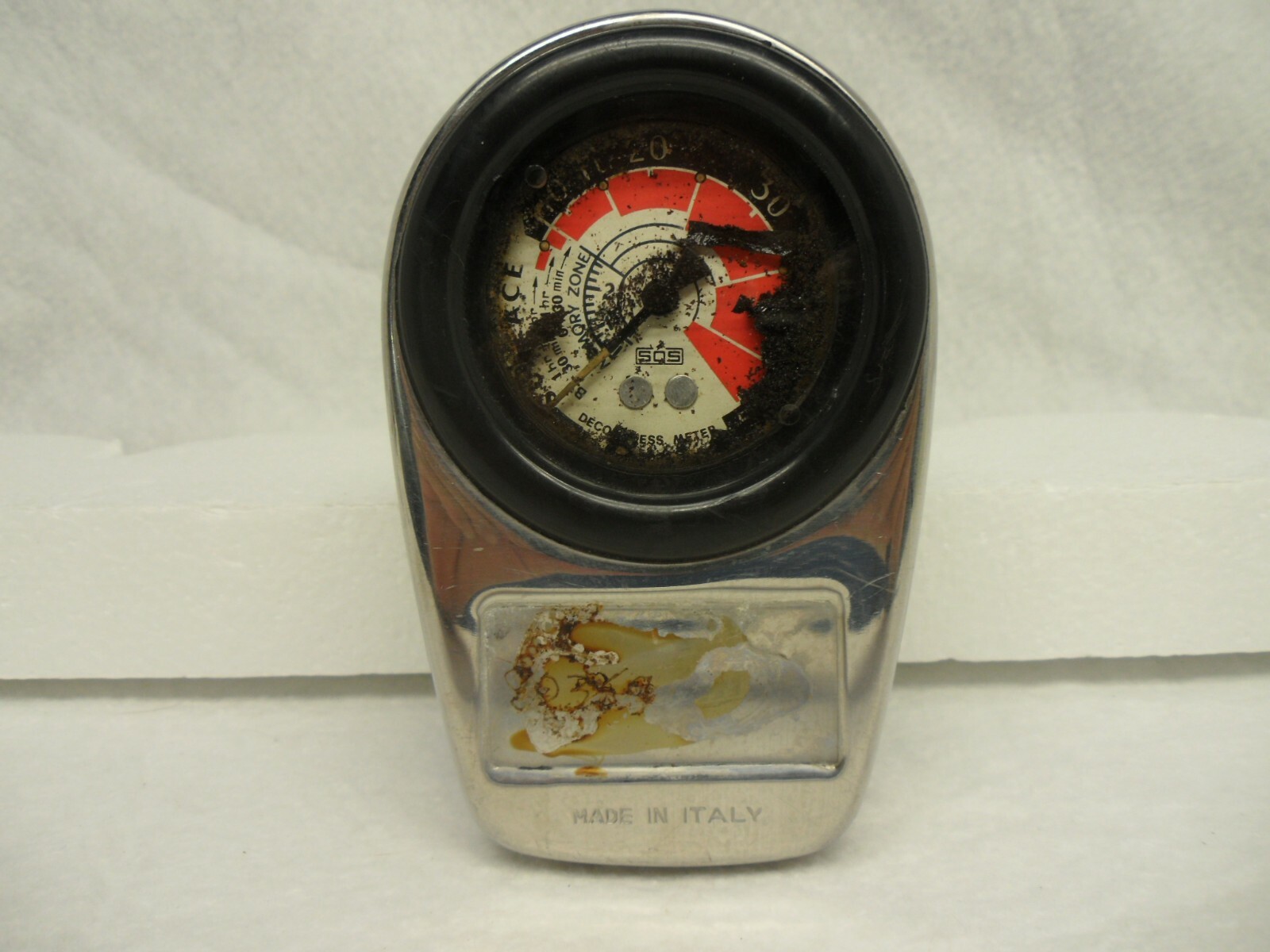 Vintage SOS Divers Wrist Decompress. Meter   Made in Italy Untested