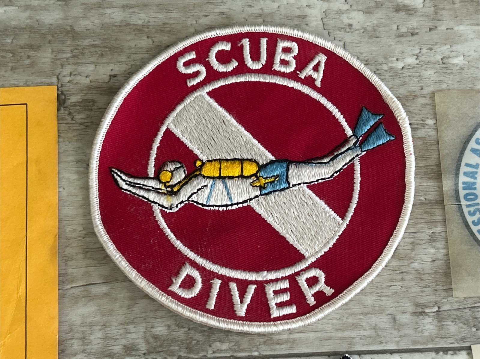 Vintage 10 Piece Lot Scuba Diver Embroidered Patches Decals Ephemera