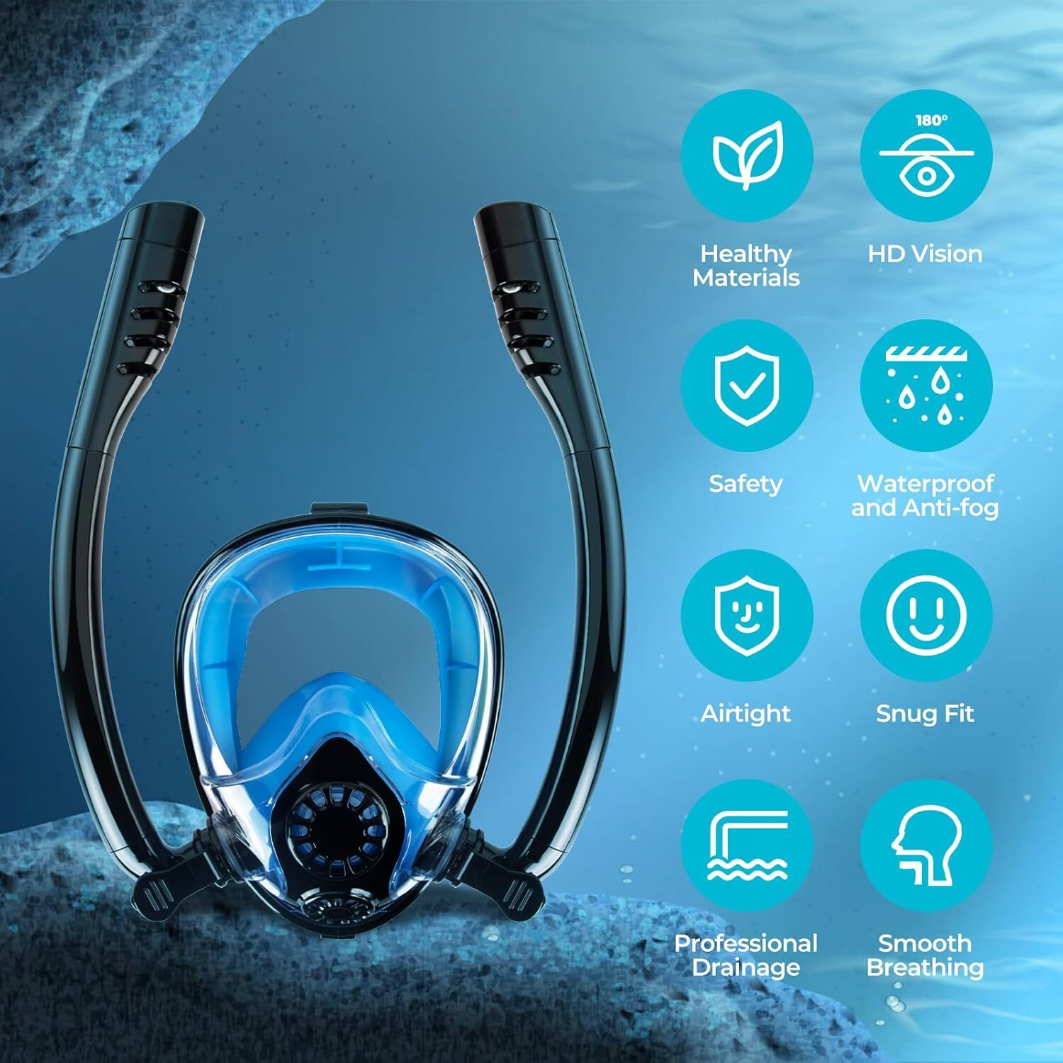 Mini 0.5L 6-10Mins Scuba Diving Lung Tank with Snorkeling Mask Cylinder System