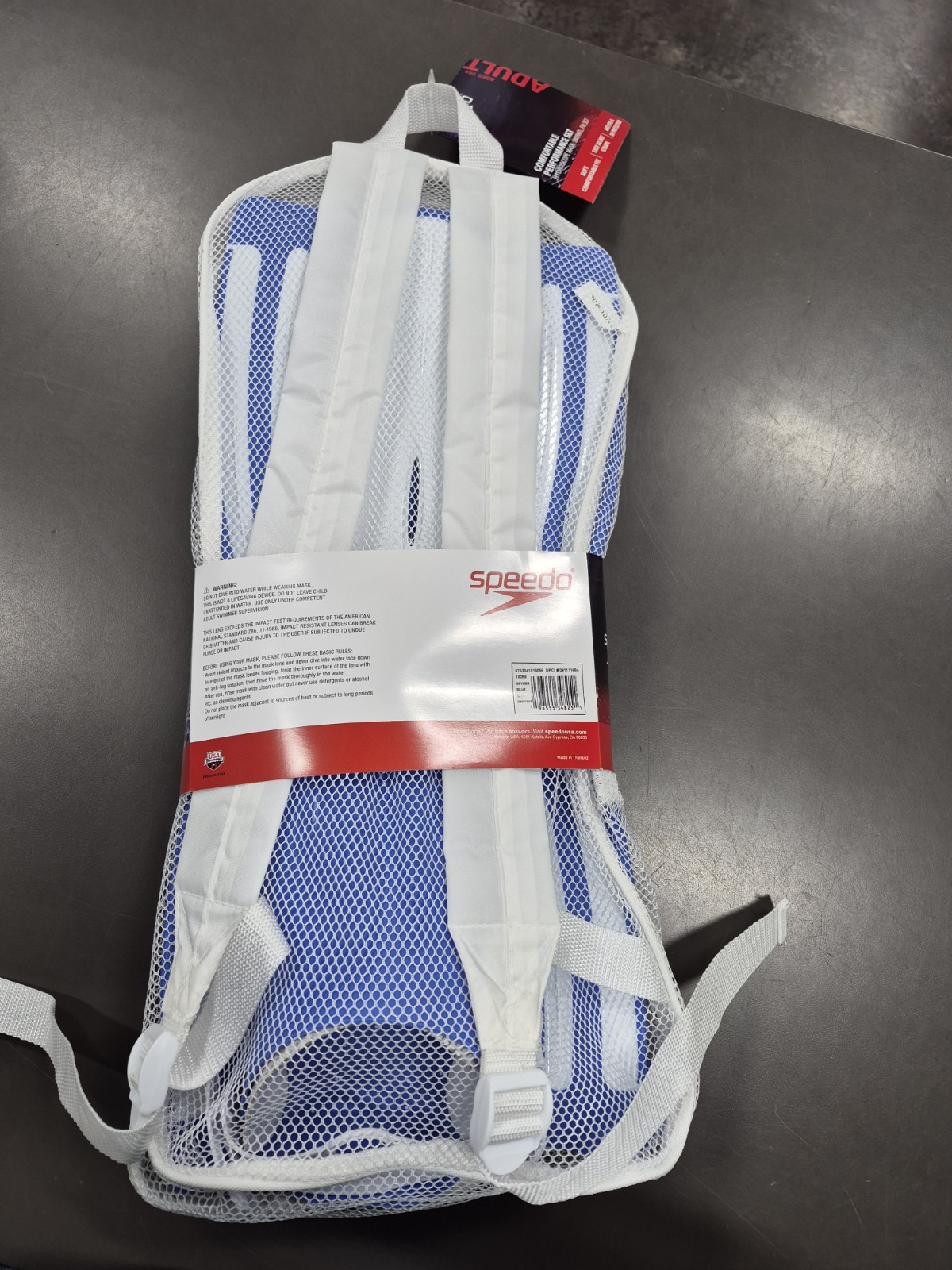 NEW Speedo Dive Snorkel Set (Fins, Mask and Snorkel) Adult L/XL With Carry Case