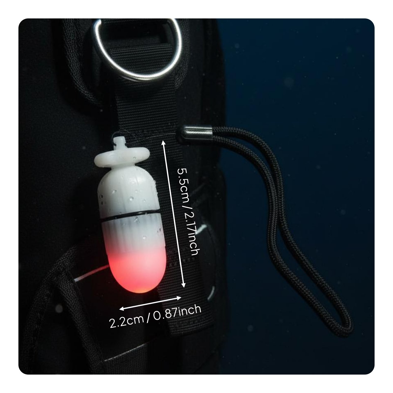 Dive Buddy Light 100m Waterproof Diving Cylinder Beacon Light