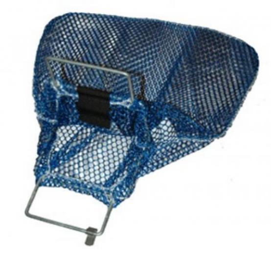 Trident Mesh Bag with Galvanized Wire Handle and D-Ring – Blue – Small