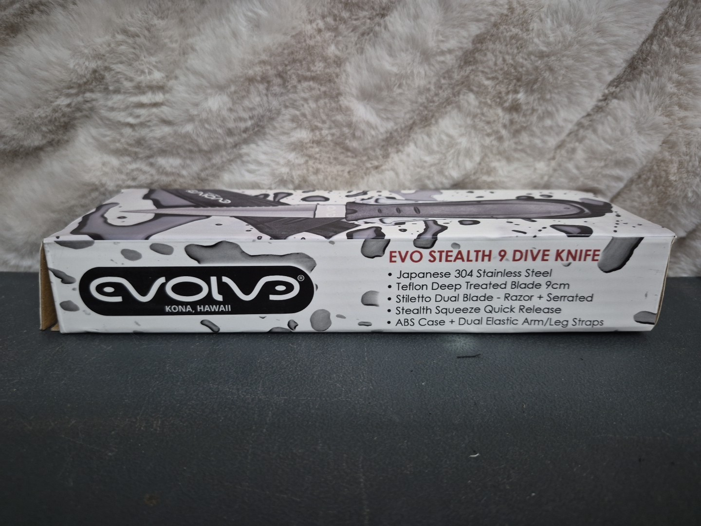 Evolve Diving Evo Stealth 9 Dive Knife 3.5″ Blade Black