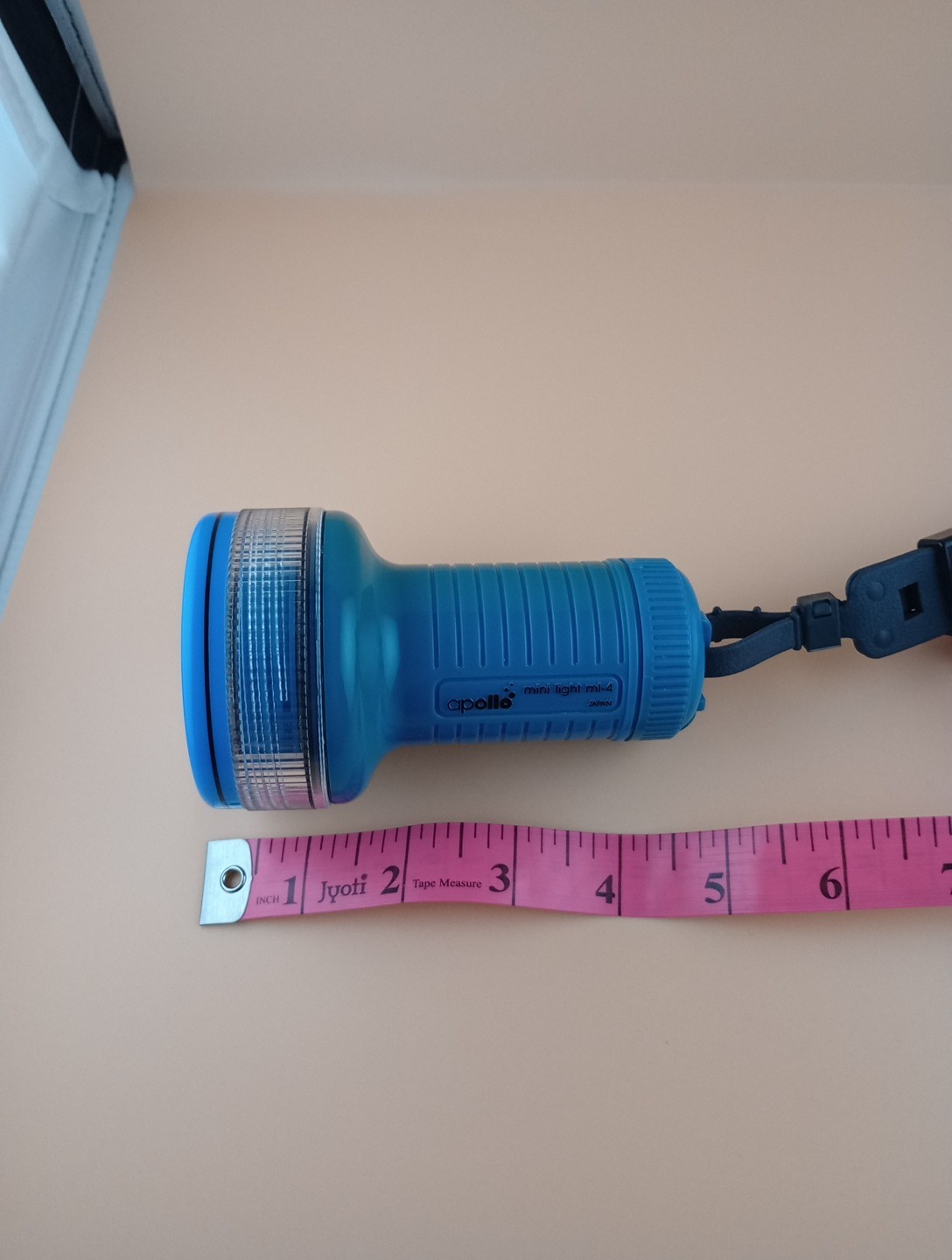 Apollo Underwater Light Made In Japan: working, blue, comes with rubber strap