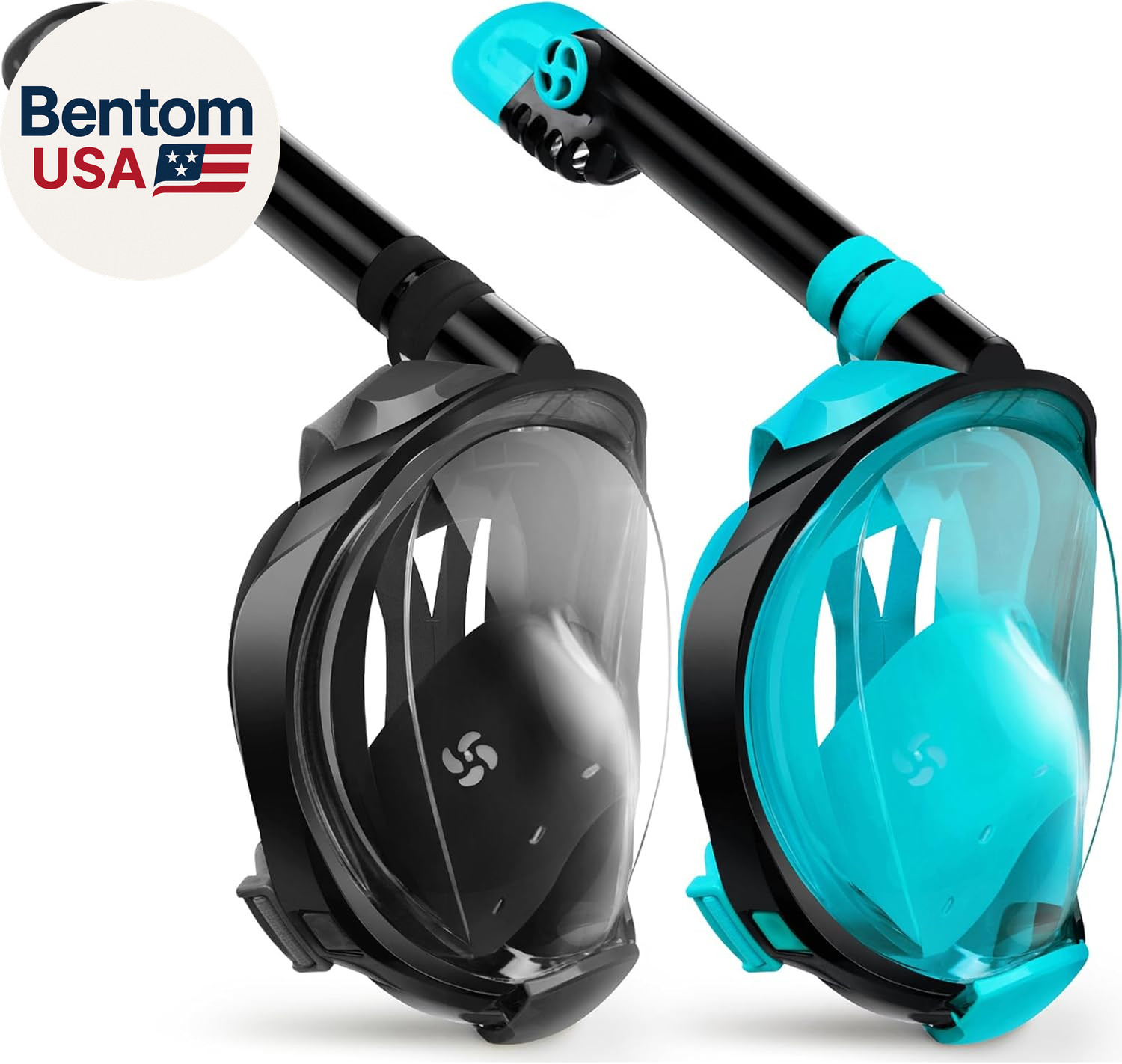 G2 Snorkeling Gear for Adults 2PCS, Full Face Snorkel Mask with Dry Top Snorkel,