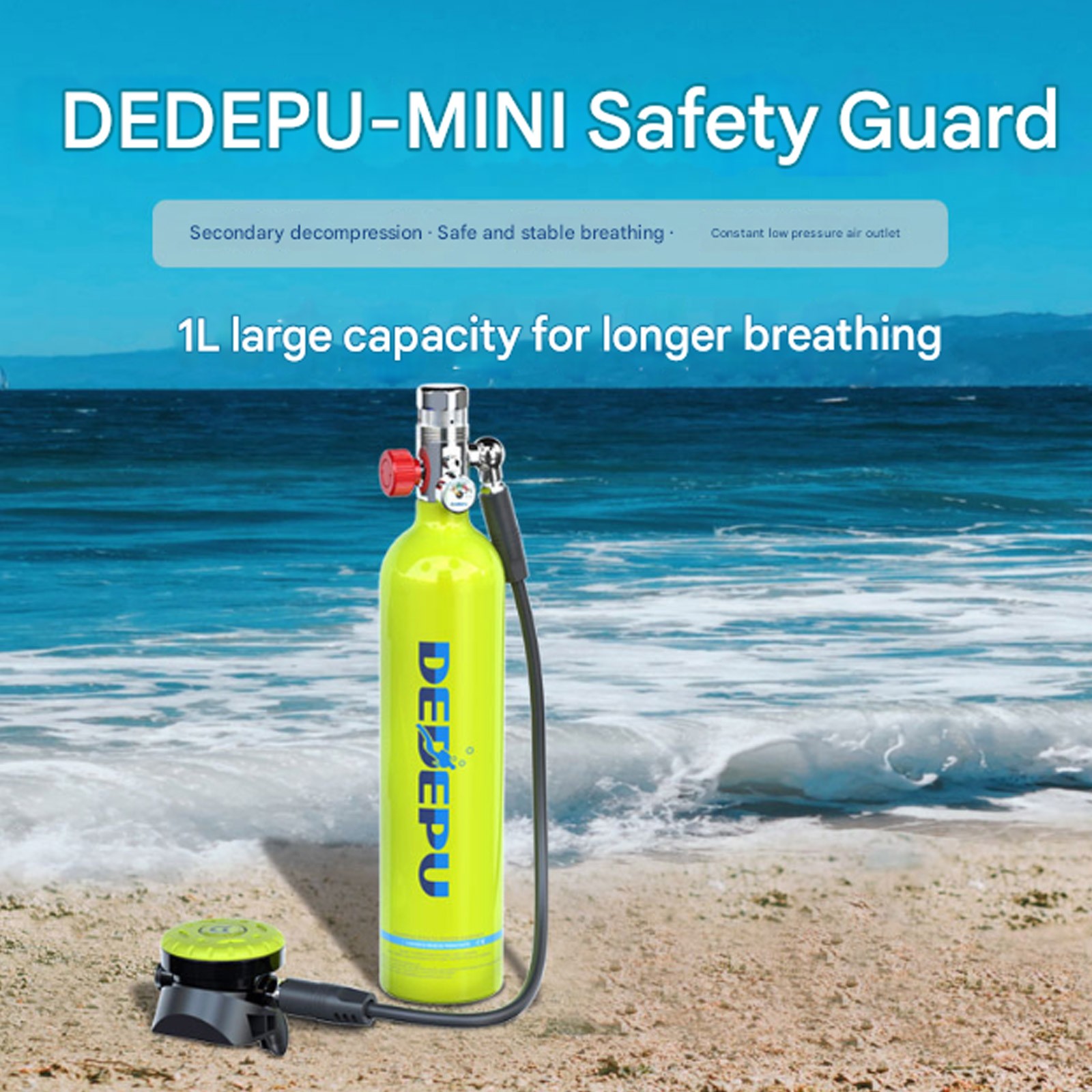 1L Mini Scuba Diving Equipment Oxygen Air Tank Underwater Goggles Kit