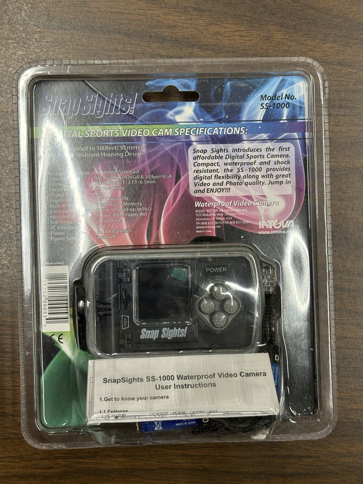 Intova SS-1000 Waterproof Digital Video Camera Shock Resistant 100ft/30m
