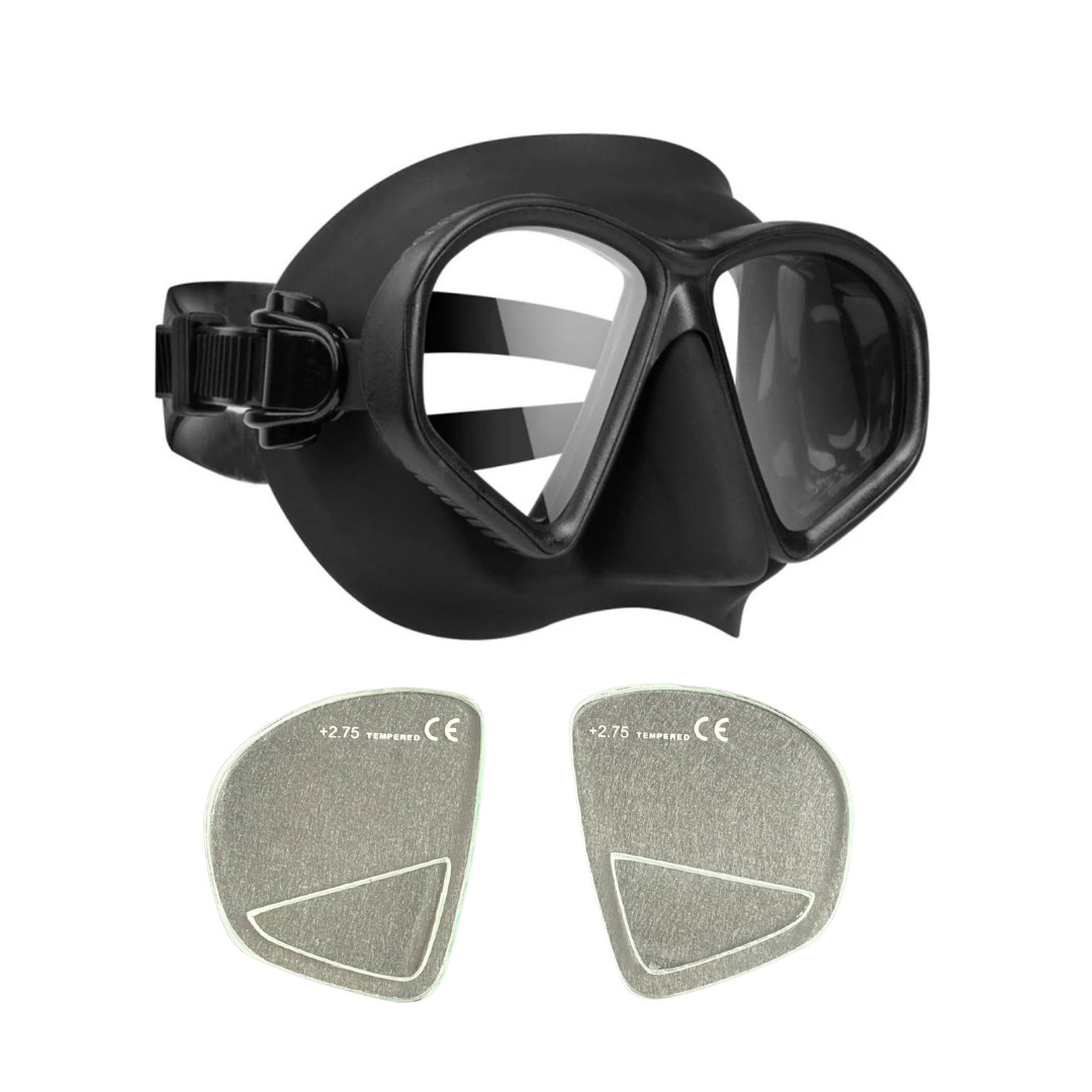 Oceanic Enzo Gauge Reader Scuba Dive Mask with Bifocal Optical Prescription