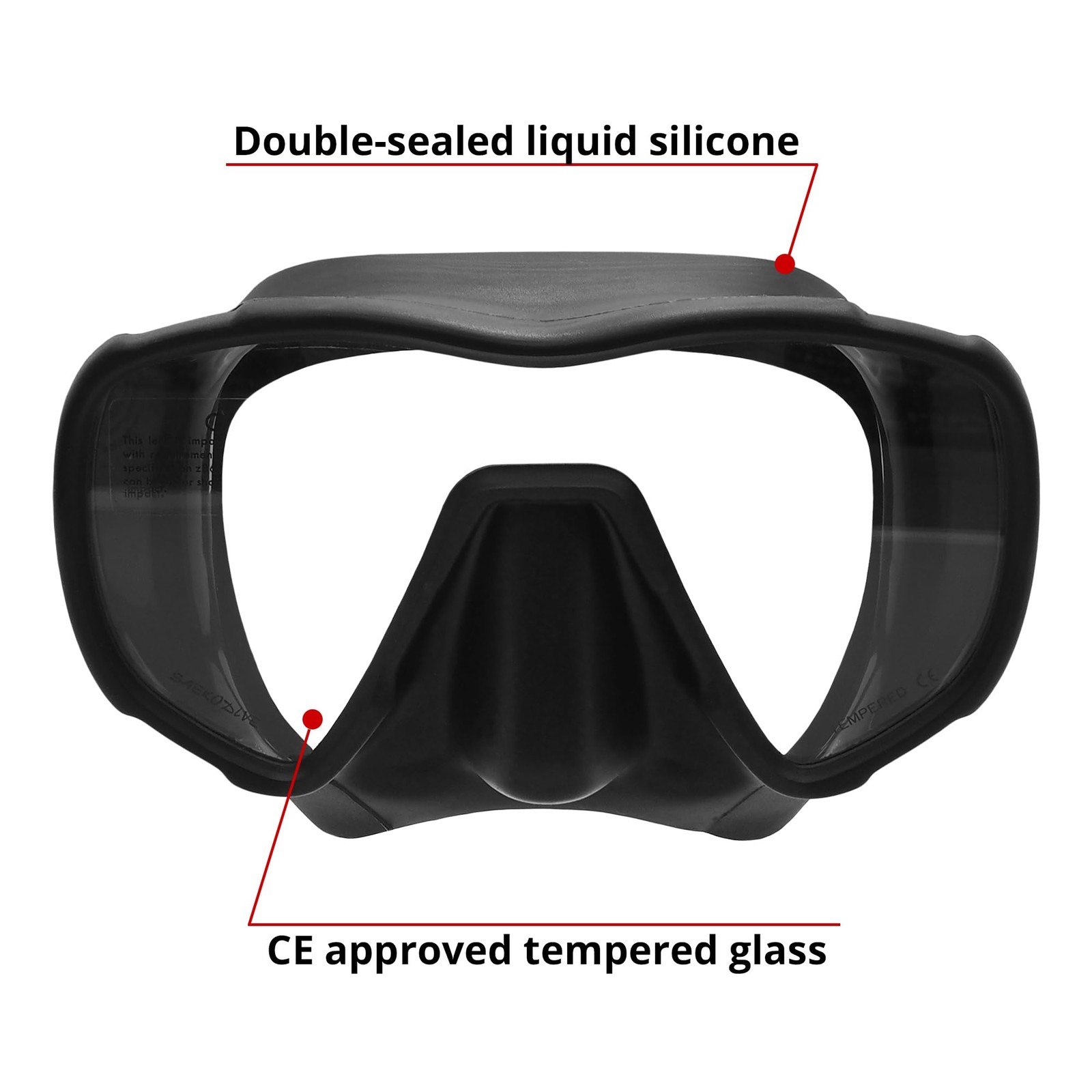 Saekodive Nami Single Lens Frameless Diving Mask – Uv Available Wide View