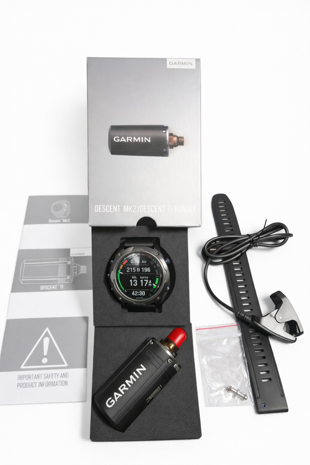Garmin Descent MK2i Dive Computer Watch + Descent T1 Transmitter New Open Box