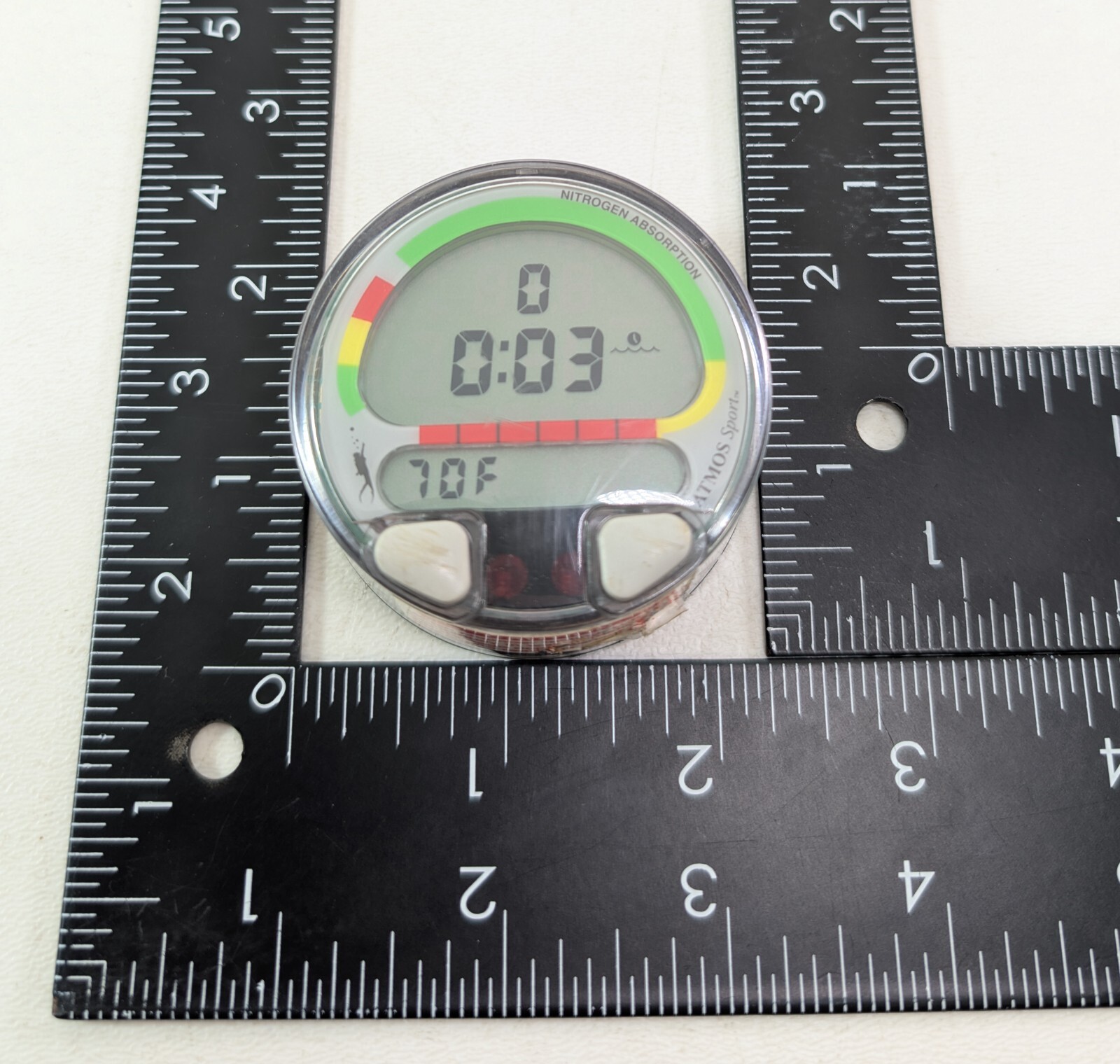Aeris Atmos Sport Scuba Dive Computer Puck Module 2 Buttons #5384