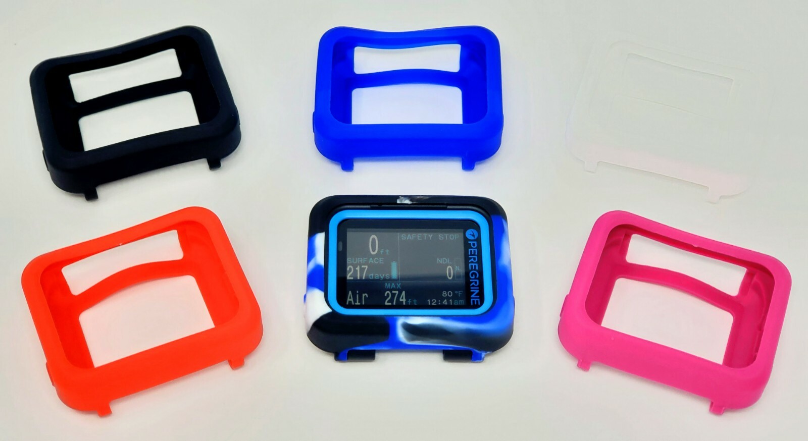 Blue Silicone Protective Sleeve Cover for Shearwater Peregrine Dive Computer